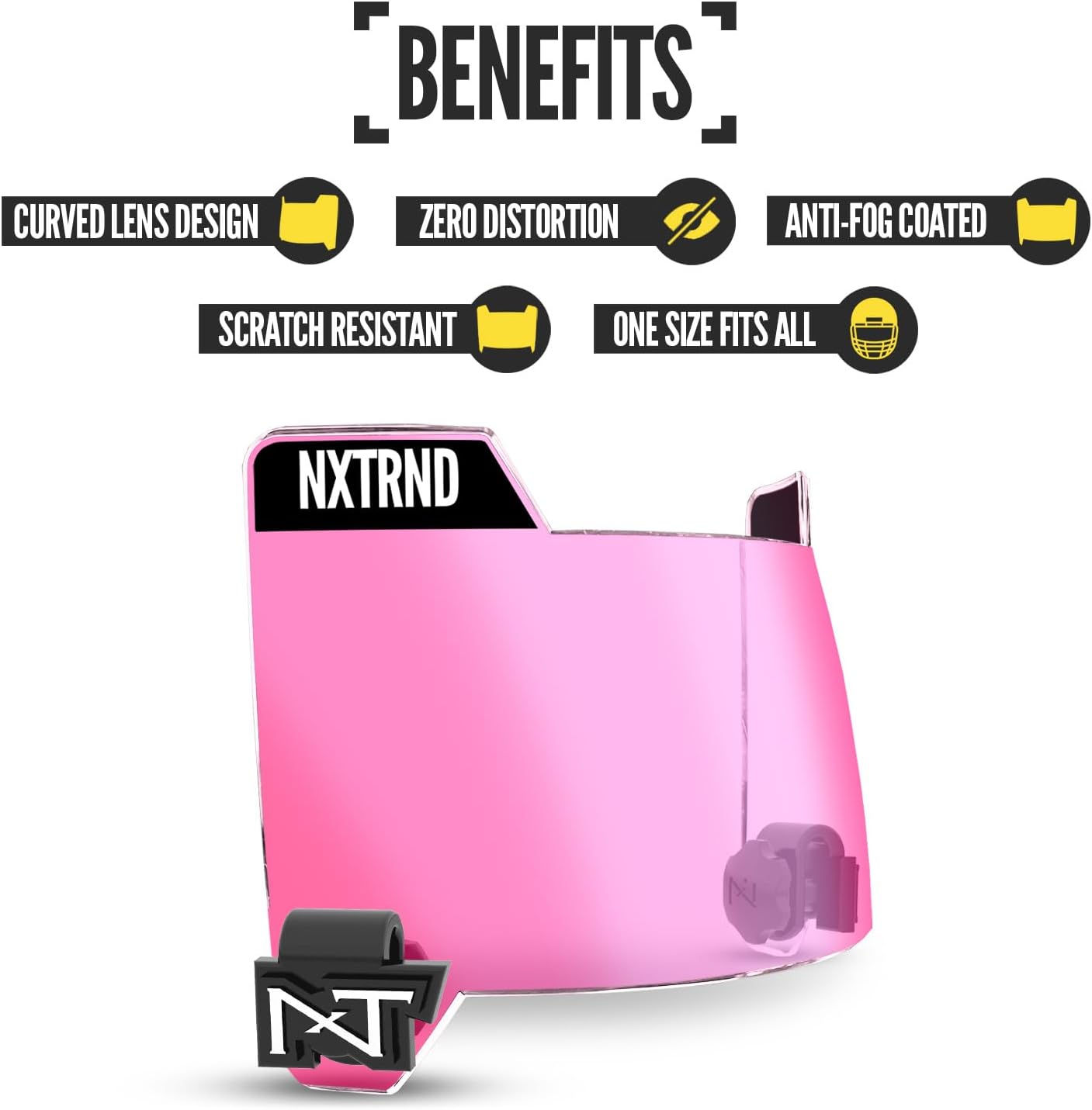 Nxtrnd VZR3 Football Visor, Curved Lens Technology, Fits Adult & Youth Football Helmets