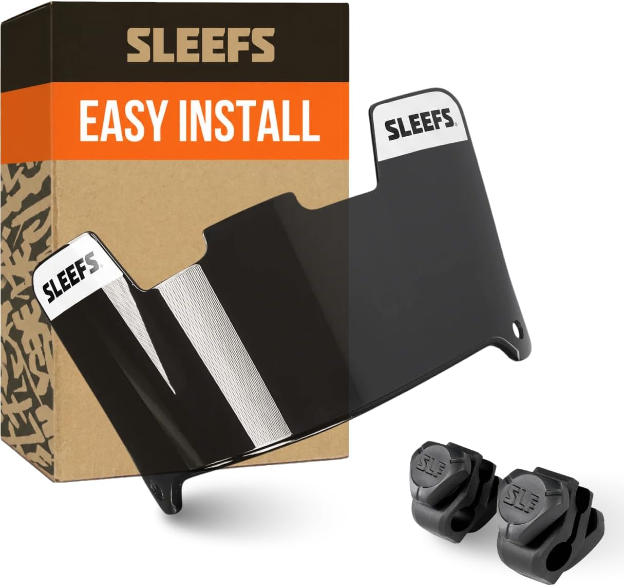 SLEEFS Clear Football Visor for Helmet - Professional Football Visor - Face & Eye Shield - Fits Youth & Adult Helmets - Includes Quick Visor Clips for Easy Installation