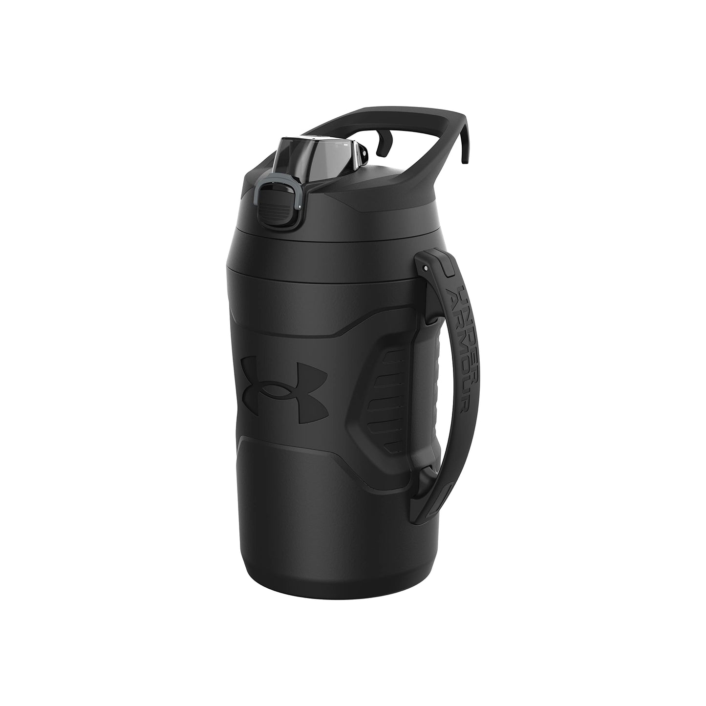 Under Armour Insulated Water Bottle with Handle & Fence Hook, Half Gallon Sports Water Jug, Leak-Resistant & BPA-Free for Baseball, Football & Gym - Black/Black, 64oz