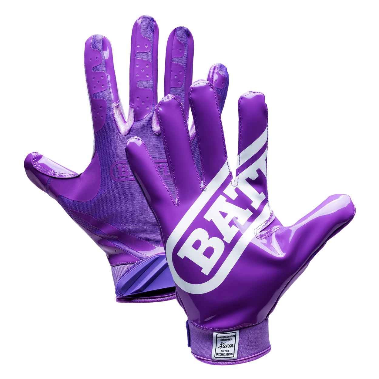 Battle Double Threat Wide Receiver Football Gloves – Ultra Stick Grip, Compression Fit (Runs Tight – Size Up If Between Sizes), Youth & Adult Football Gloves