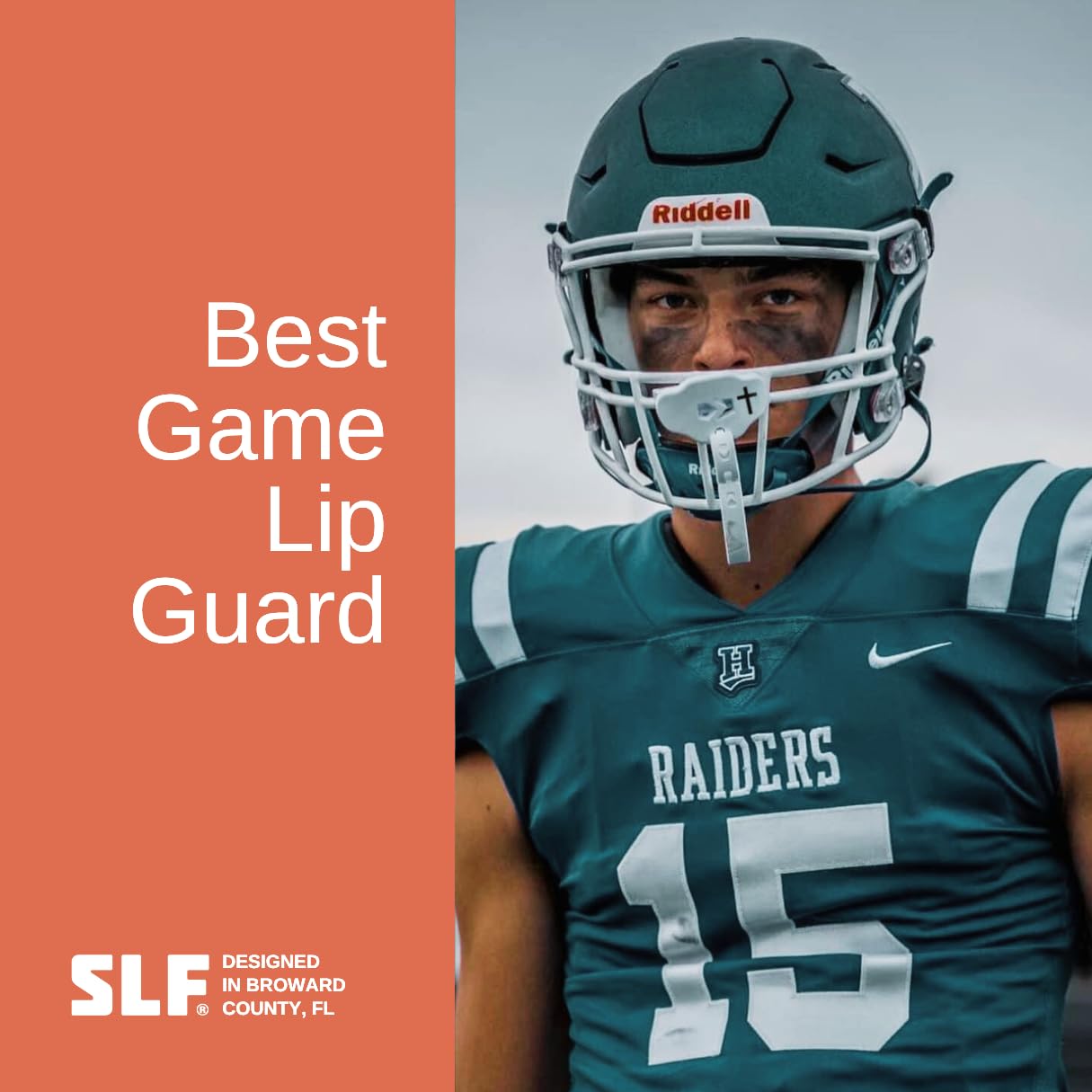 SLEEFS Football Mouth Guard - Youth Mouthguard with Strap - Lip/Teeth Protector Mouthpiece - No Boil - for Youth/Adults, Maximum Air Flow, for All Sports - Cross