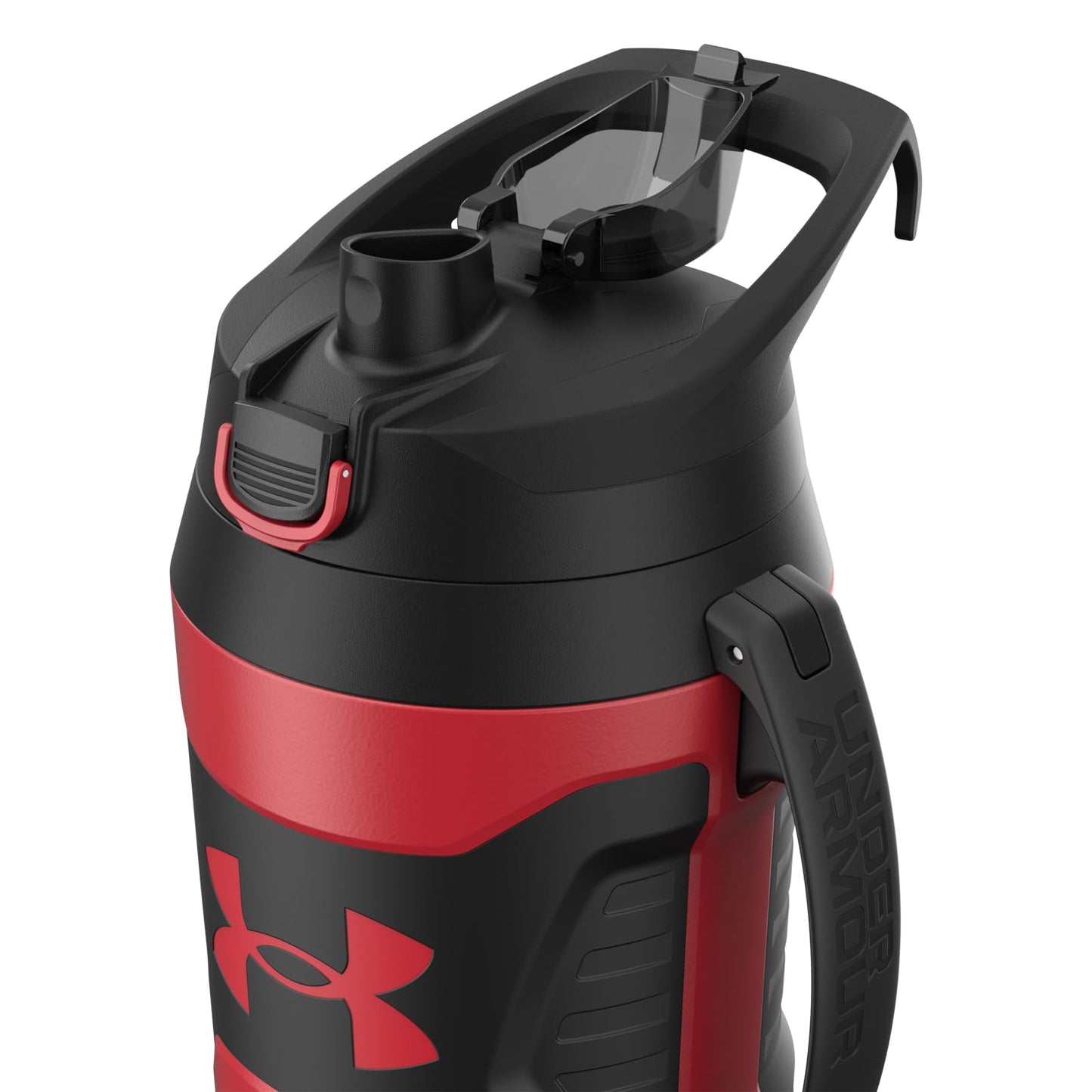 Under Armour Insulated Water Bottle with Handle & Fence Hook, Half Gallon Sports Water Jug, Leak-Resistant & BPA-Free for Baseball, Football & Gym - Black/Black, 64oz