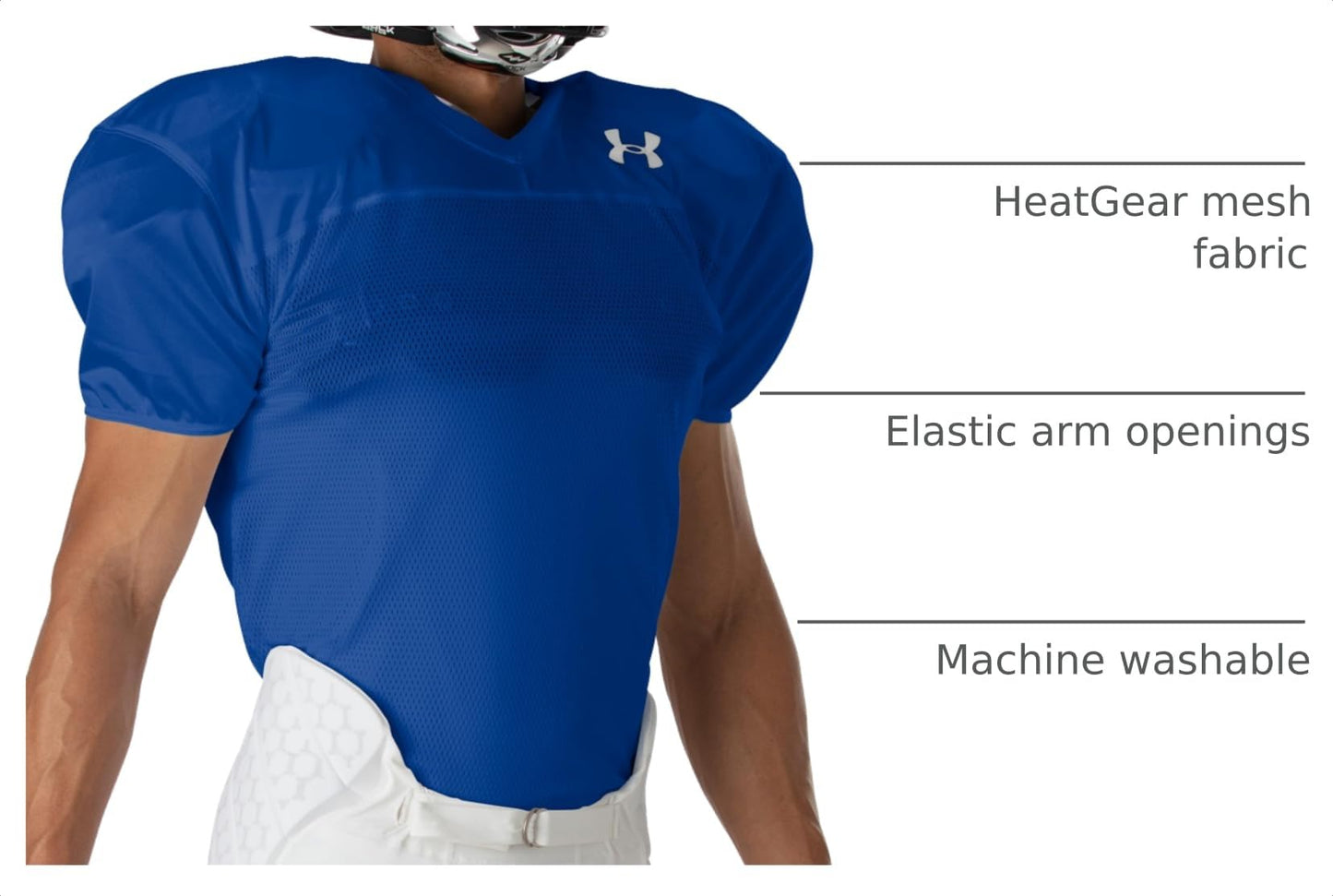 Under Armour Youth/Boys Football Jersey, for Parctice & Game Day, Breathable, Lightweight