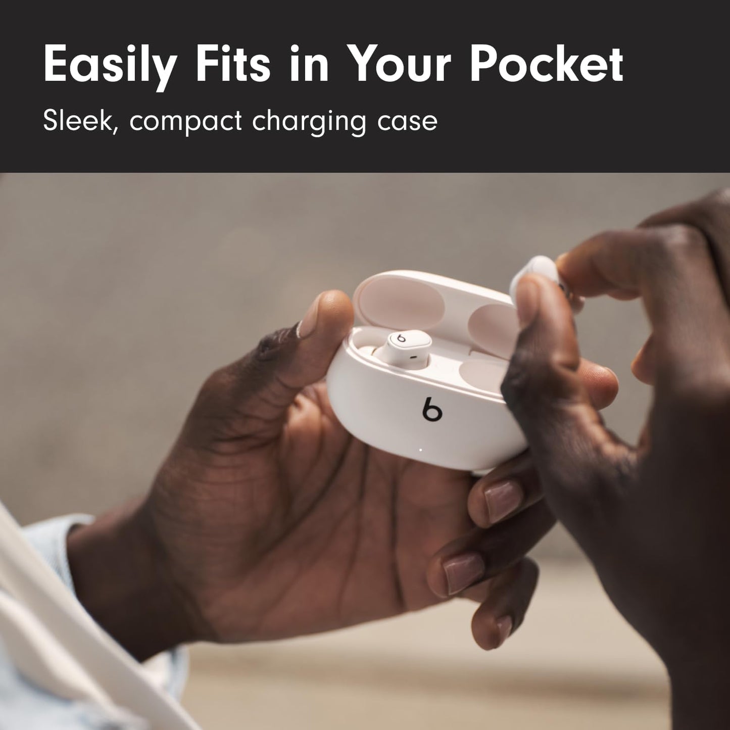 Beats Studio Buds + | True Wireless Noise Cancelling Earbuds, Enhanced Apple & Android Compatibility, Built-in Microphone, Sweat Resistant Bluetooth Headphones, Spatial Audio - Transparent