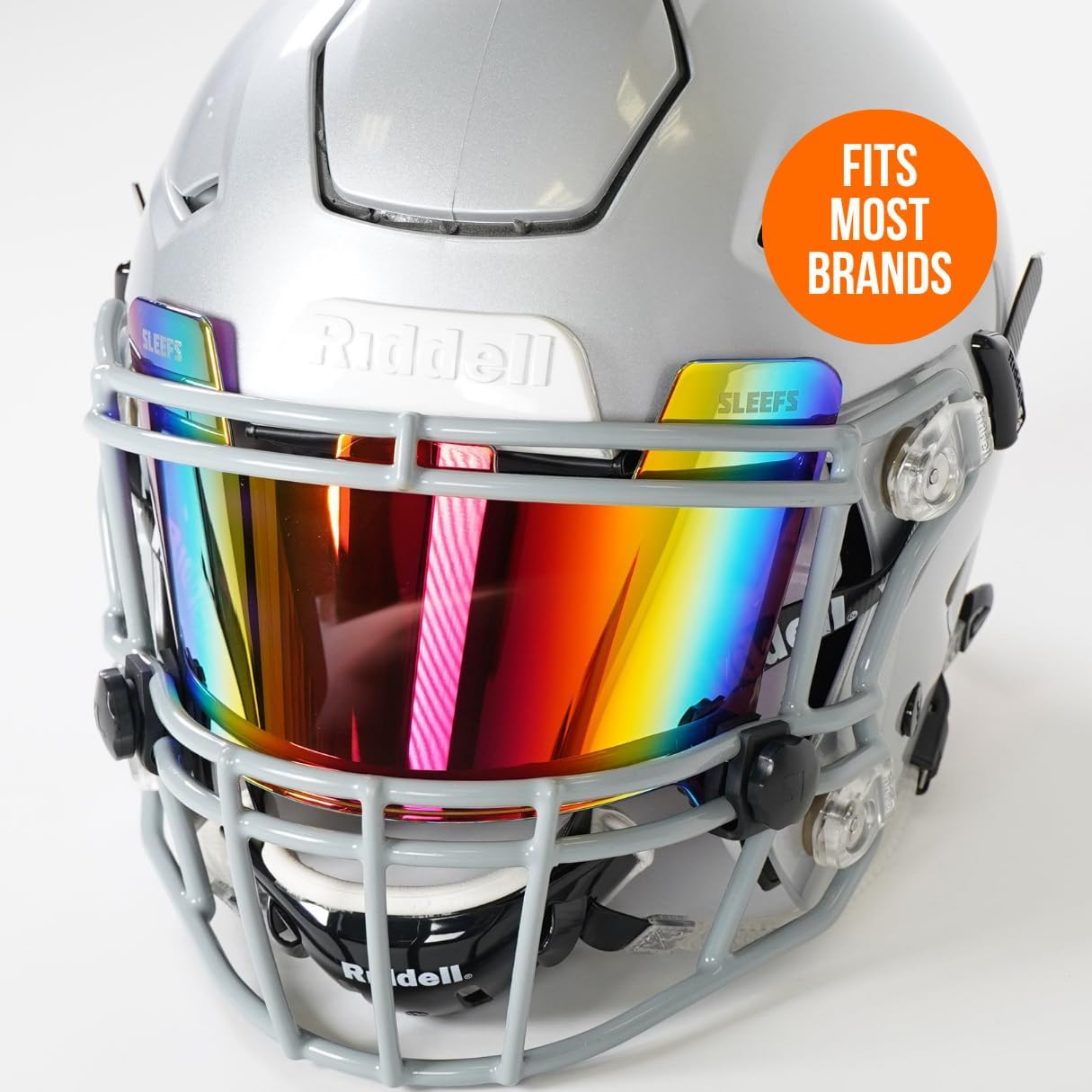 SLEEFS Clear Football Visor for Helmet - Professional Football Visor - Face & Eye Shield - Fits Youth & Adult Helmets - Includes Quick Visor Clips for Easy Installation