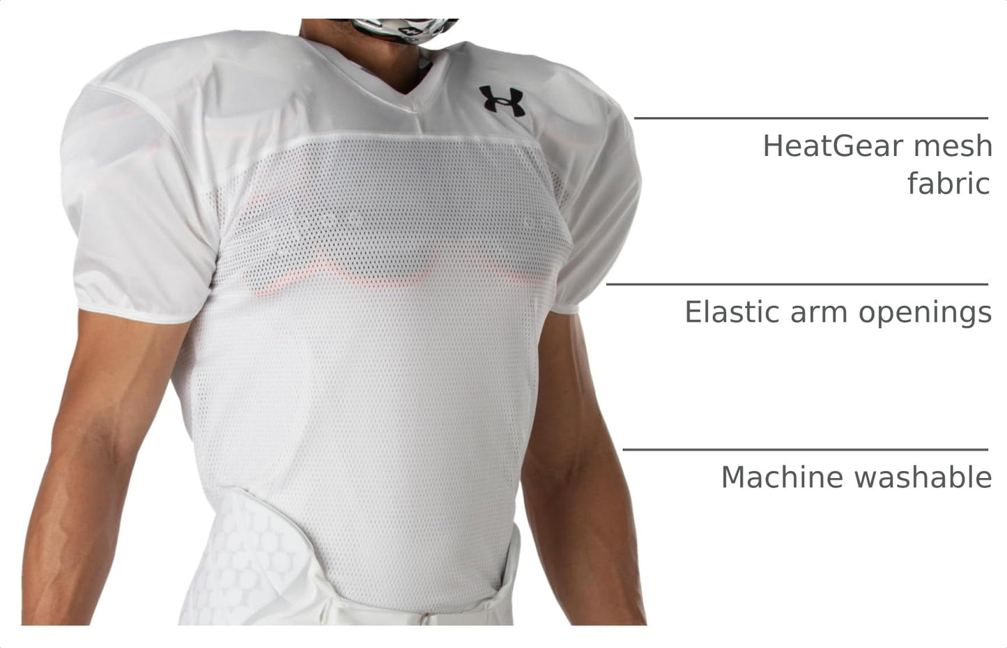 Under Armour Youth/Boys Football Jersey, for Parctice & Game Day, Breathable, Lightweight