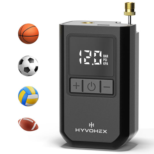 Ball Pump for Sports Balls, Portable Electric Basketball Pump Ultra Fast Inflation, with Digital LED Display Air Pump for Balls, Preset Pressure with Ball Needle for Soccer, Volleyball