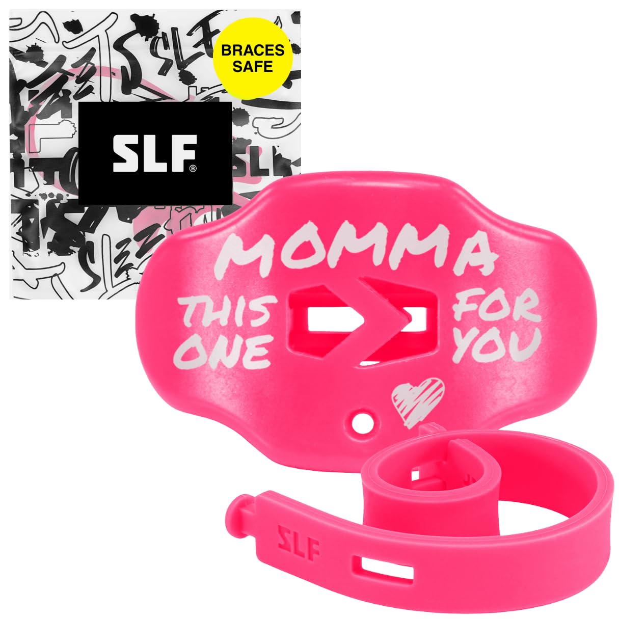 SLEEFS Football Mouth Guard - Youth Mouthguard with Strap - Lip/Teeth Protector Mouthpiece - No Boil - for Youth/Adults, Maximum Air Flow, for All Sports - Cross