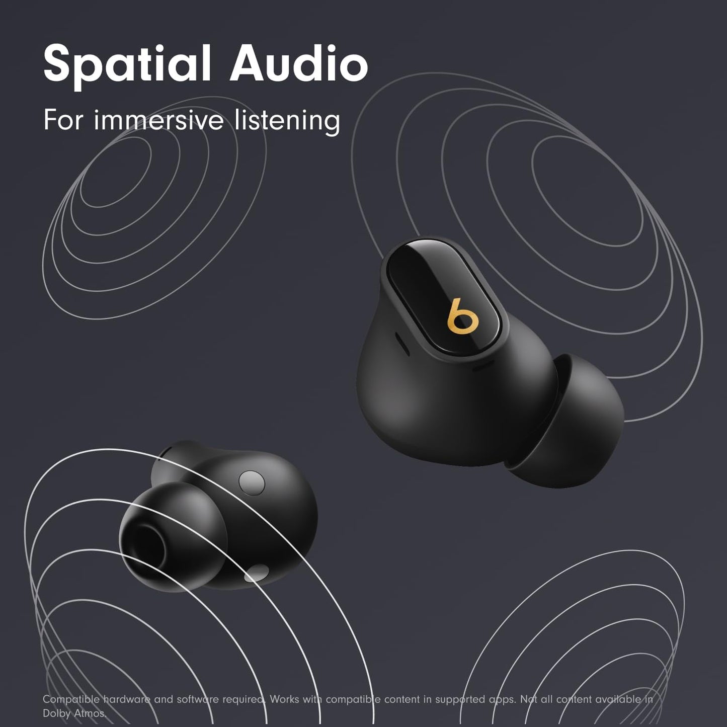 Beats Studio Buds + | True Wireless Noise Cancelling Earbuds, Enhanced Apple & Android Compatibility, Built-in Microphone, Sweat Resistant Bluetooth Headphones, Spatial Audio - Transparent
