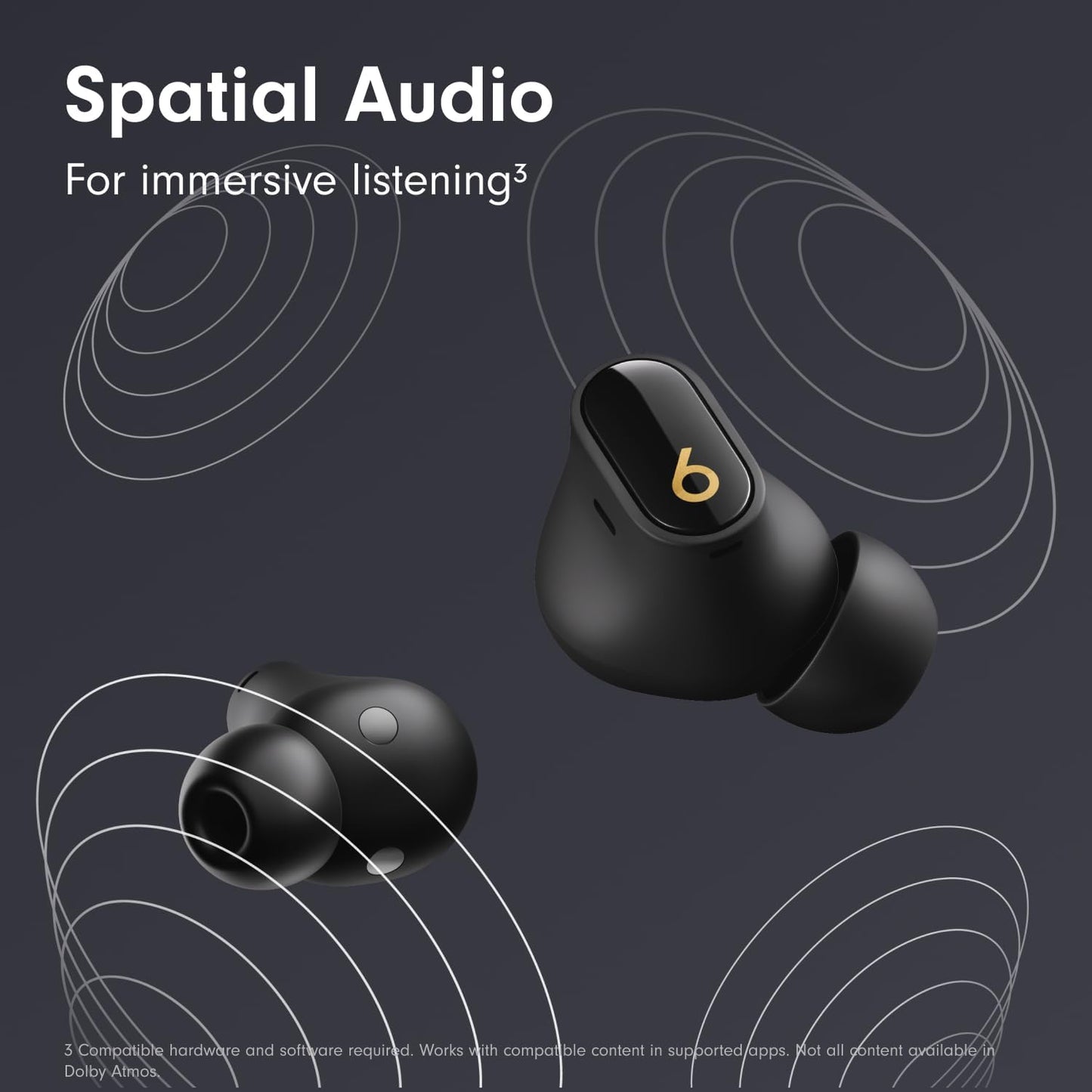 Beats Studio Buds + | True Wireless Noise Cancelling Earbuds, Enhanced Apple & Android Compatibility, Built-in Microphone, Sweat Resistant Bluetooth Headphones, Spatial Audio - Transparent