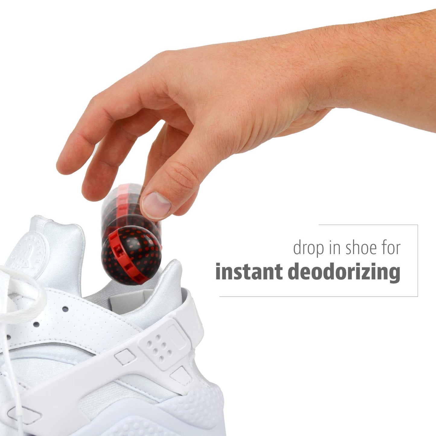 Sneaker Balls Odor-Fighting Shoe Fresheners, Eliminates Unpleasant Smells, Perfect For Sneakers, Gym Bags, Gear Bags, Drawers, Lockers, And More!, Football, 2 Pack