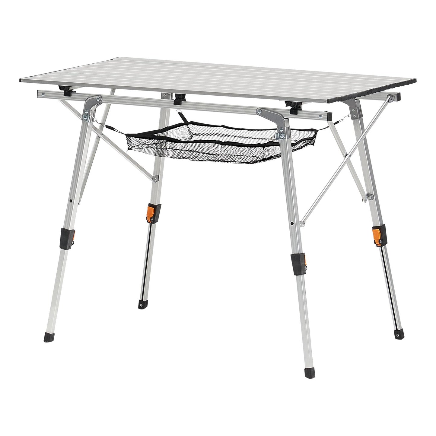 VEVOR Folding Camping Table, Portable Roll Up Side Tables, Lightweight Aluminum Beach Table for Outdoor BBQ Tailgating Picnic, Travel (47 inch-Black)