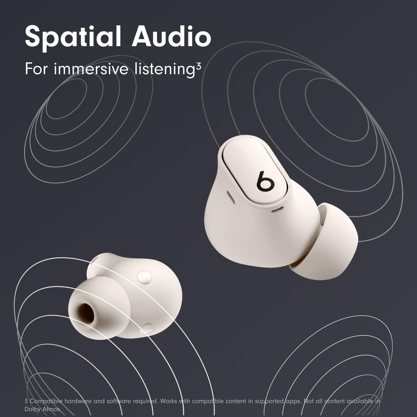 Beats Studio Buds + | True Wireless Noise Cancelling Earbuds, Enhanced Apple & Android Compatibility, Built-in Microphone, Sweat Resistant Bluetooth Headphones, Spatial Audio - Transparent