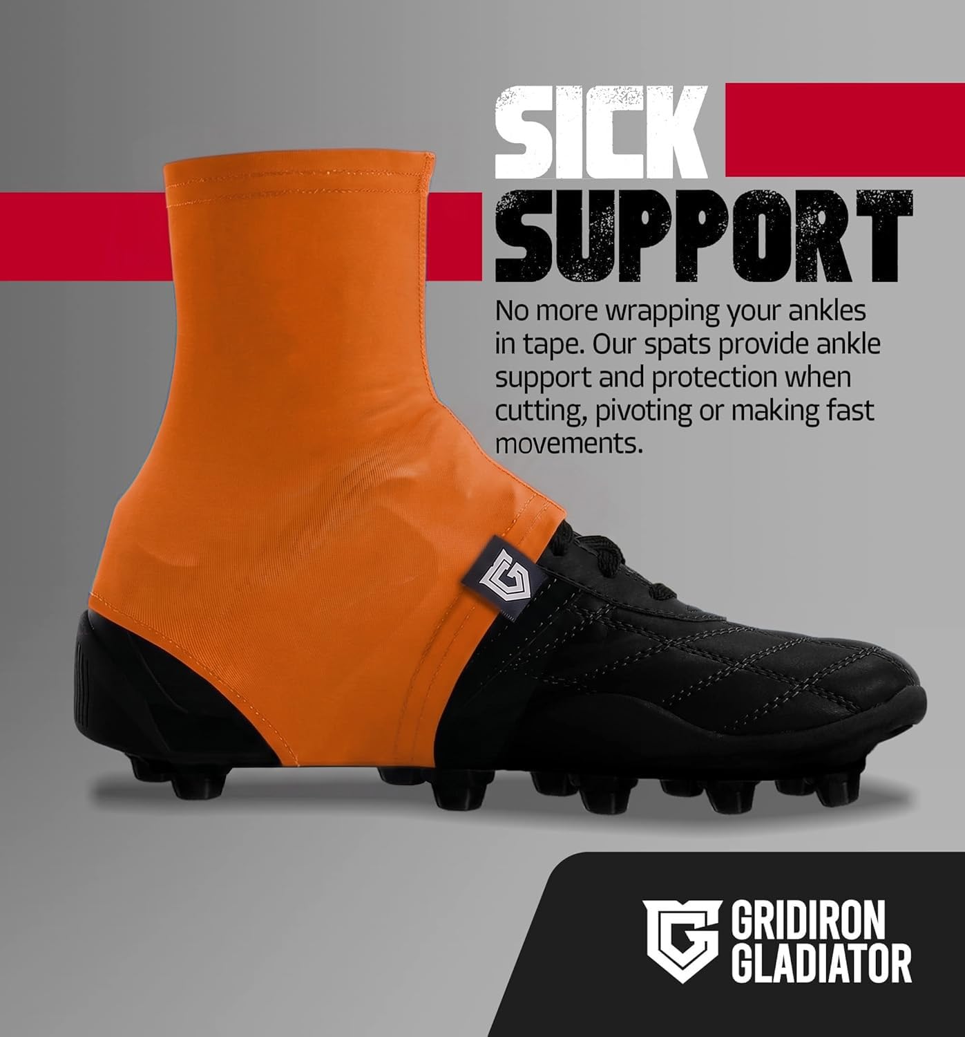 Gridiron Gladiator Football Spats - Spat Cleat Covers for Youth or Adult - Cover Cleats for Baseball Soccer Football - Shoe Sleeves - Sports Gear - Green - Medium