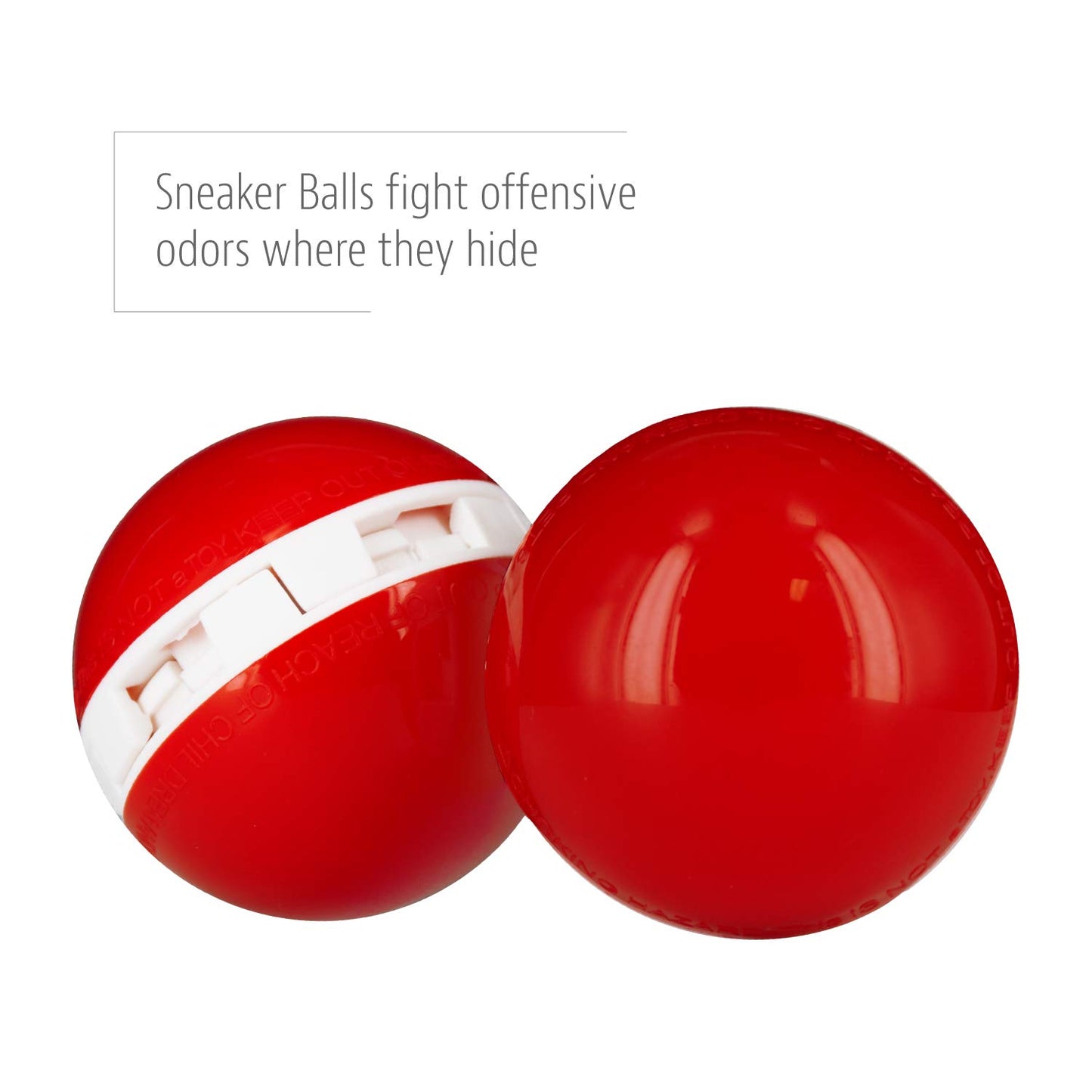 Sneaker Balls Odor-Fighting Shoe Fresheners, Eliminates Unpleasant Smells, Perfect For Sneakers, Gym Bags, Gear Bags, Drawers, Lockers, And More!, Football, 2 Pack