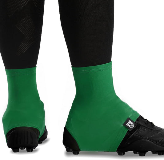 Gridiron Gladiator Football Spats - Spat Cleat Covers for Youth or Adult - Cover Cleats for Baseball Soccer Football - Shoe Sleeves - Sports Gear - Green - Medium