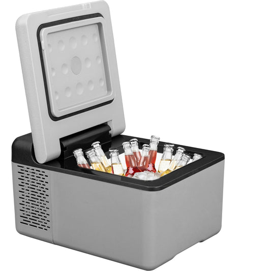12 Volt Refrigerator 10 Qt, Portable Mini Freezer (-4℉~68℉) W/APP Control Car Compressor Fridge Cooler 12V/24V DC And 110-220V AC For Camping, Road Trip, Travel, Outdoor And Home
