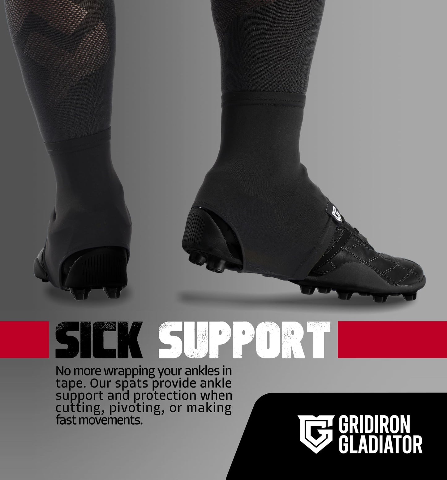 Gridiron Gladiator Football Spats - Spat Cleat Covers for Youth or Adult - Cover Cleats for Baseball Soccer Football - Shoe Sleeves - Sports Gear - Green - Medium