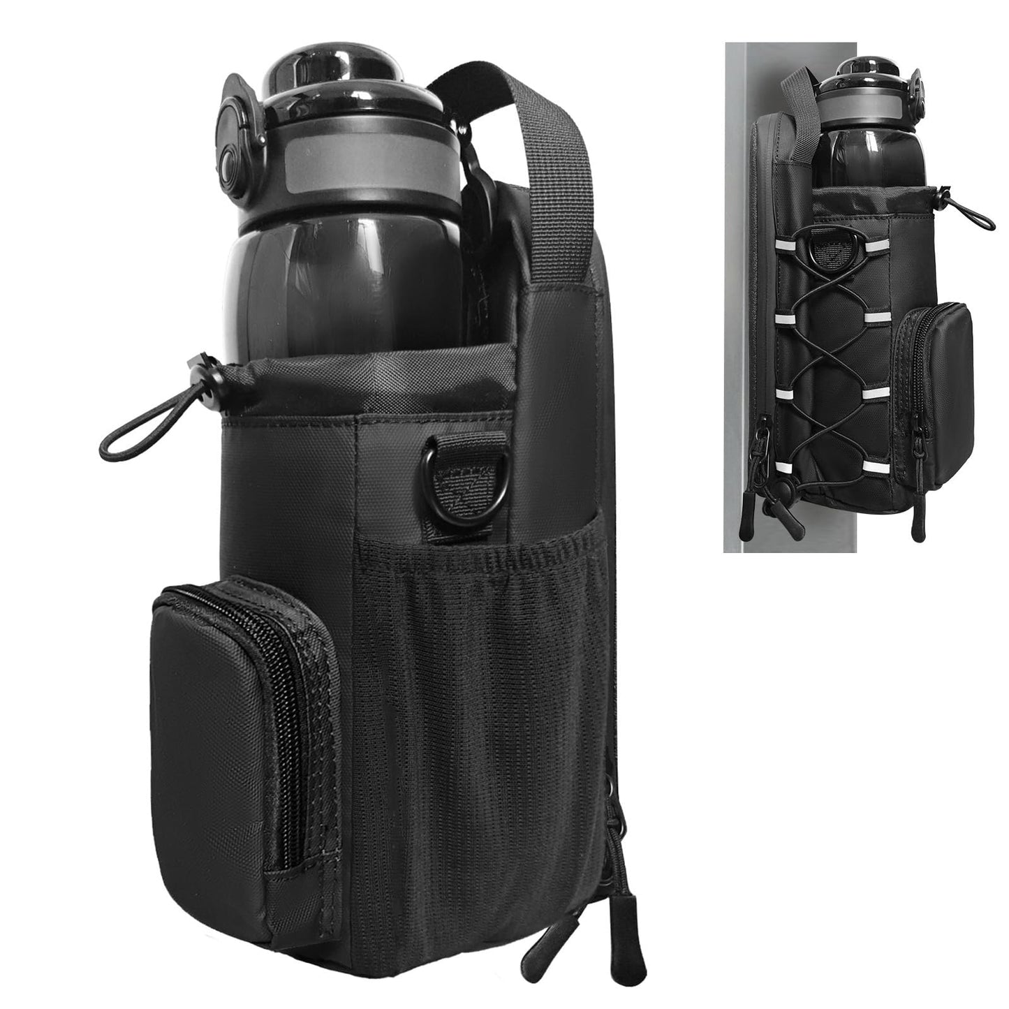 Magnetic Gym Bag for Men and Women, Magnetic Water Bottle Holder for Gym, Small Gym Bag, Gym Gifts for Women and Men (Blue, <40 OZ)