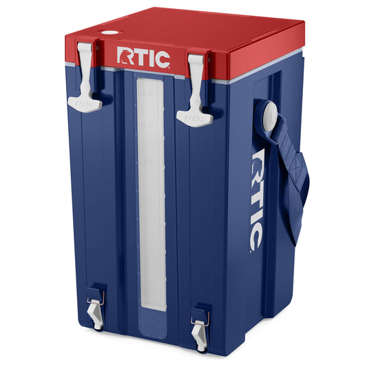RTIC Halftime 3 Gallon Water Cooler Dispenser, Dual Taps, White | Insulated Beverage Dispenser for Sports, Parties, Camping, BBQ and Picnics, Dual Taps, Stackable, BPA Free