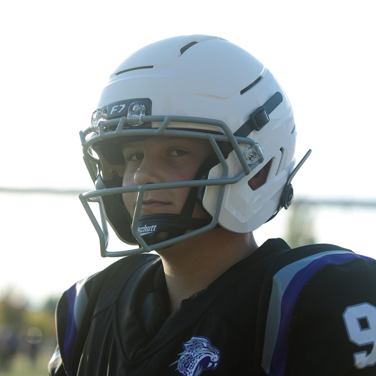 Schutt F7 AiR Youth Football Helmet (Virginia Tech 5-Star Helmet) | Lightweight, Protective Football Helmet for Youth Football and Middle School, Carbon Steel Facemask Included