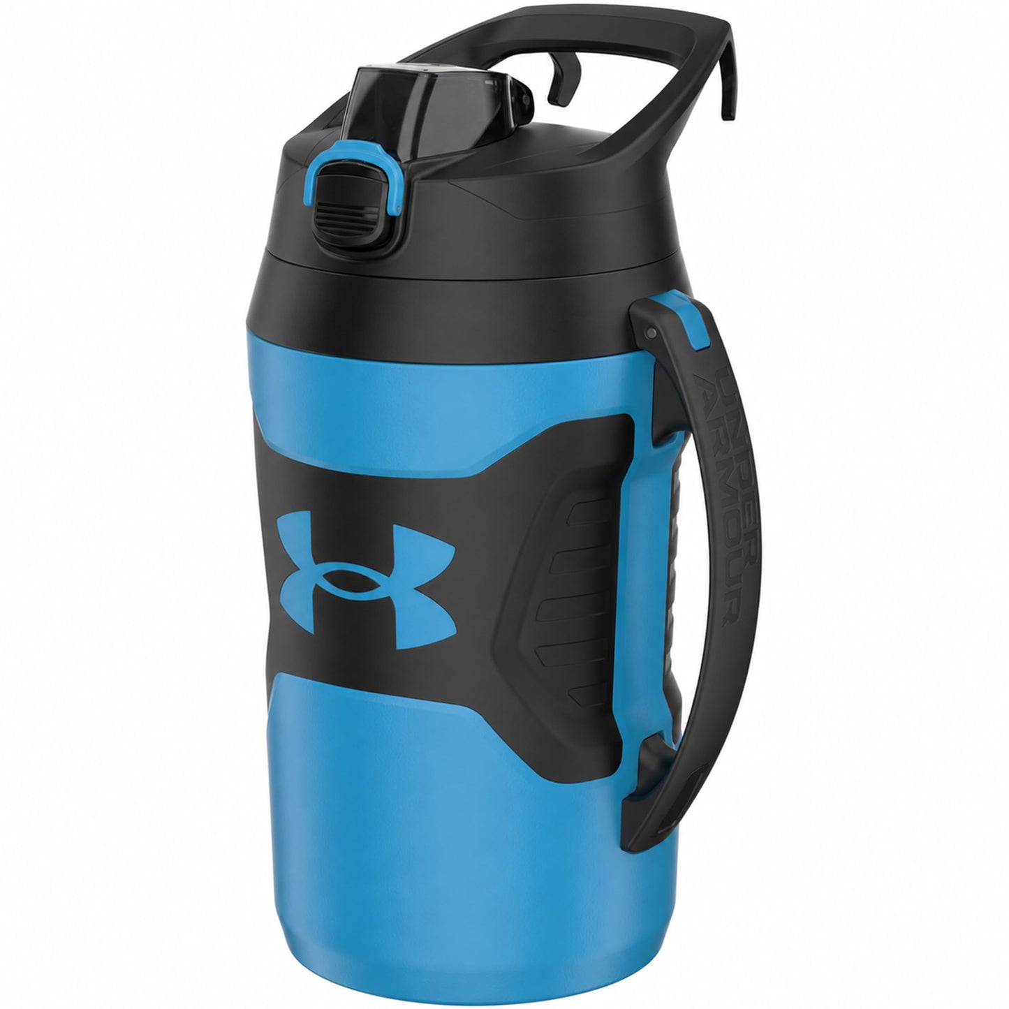 Under Armour Insulated Water Bottle with Handle & Fence Hook, Half Gallon Sports Water Jug, Leak-Resistant & BPA-Free for Baseball, Football & Gym - Black/Black, 64oz