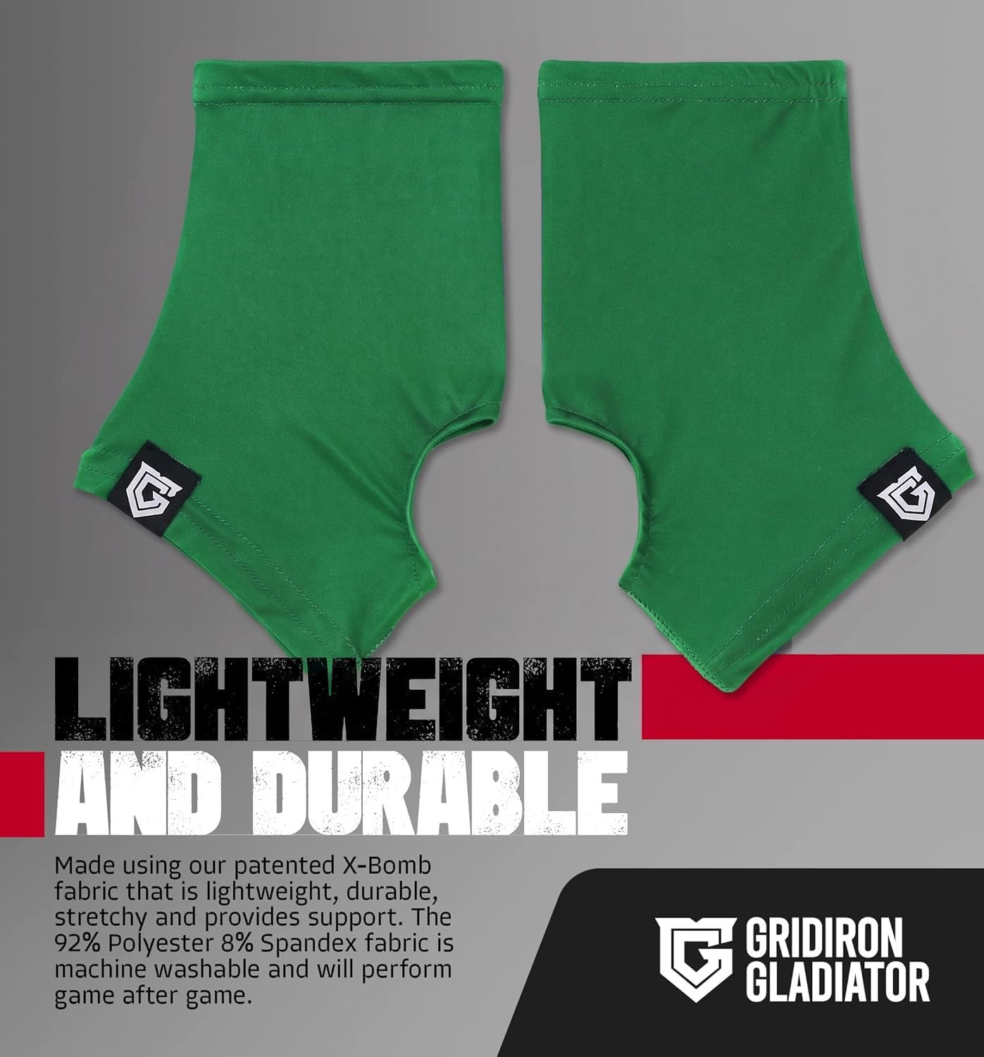 Gridiron Gladiator Football Spats - Spat Cleat Covers for Youth or Adult - Cover Cleats for Baseball Soccer Football - Shoe Sleeves - Sports Gear - Green - Medium