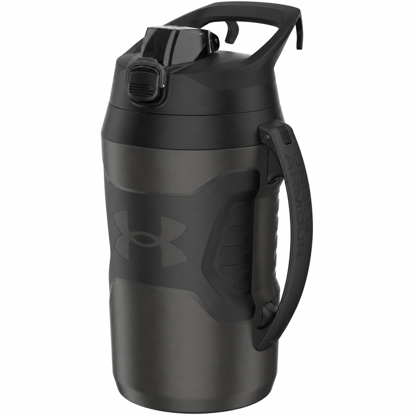 Under Armour Insulated Water Bottle with Handle & Fence Hook, Half Gallon Sports Water Jug, Leak-Resistant & BPA-Free for Baseball, Football & Gym - Black/Black, 64oz