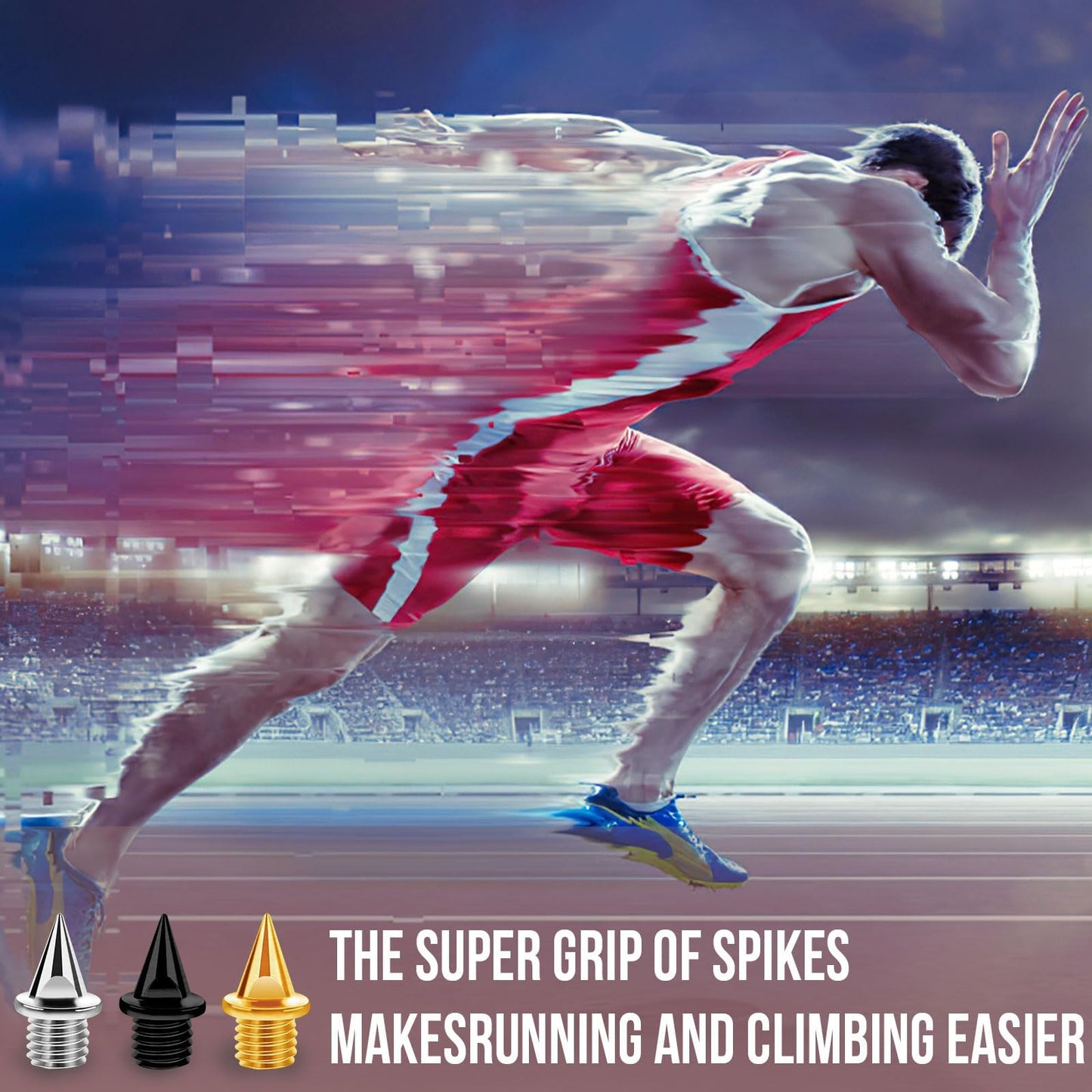 JULMELON 120PCS 1/4inch Stainless Steel Track and Cross Country Spikes Golf Shoe Spikes with Spike Wrench, Replacement Spikes for Sprint Sports Short Running Track Shoes