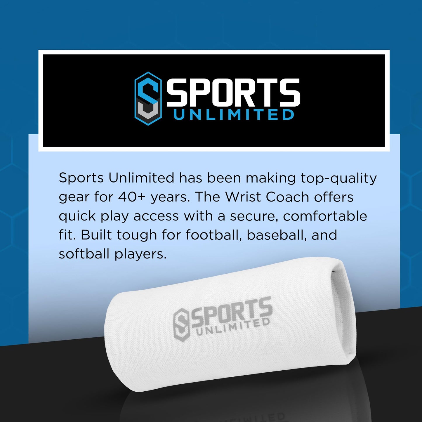 Sports Unlimited Adult Triple Wrist Coach, Football Wristbands for Plays, Baseball Wristbands, QB Arm Bands