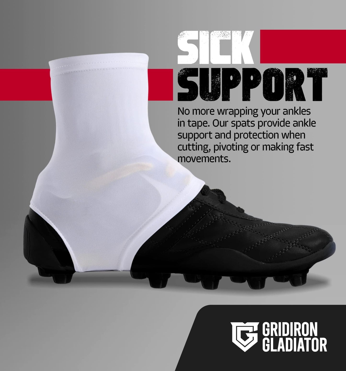 Gridiron Gladiator Football Spats - Spat Cleat Covers for Youth or Adult - Cover Cleats for Baseball Soccer Football - Shoe Sleeves - Sports Gear - Green - Medium