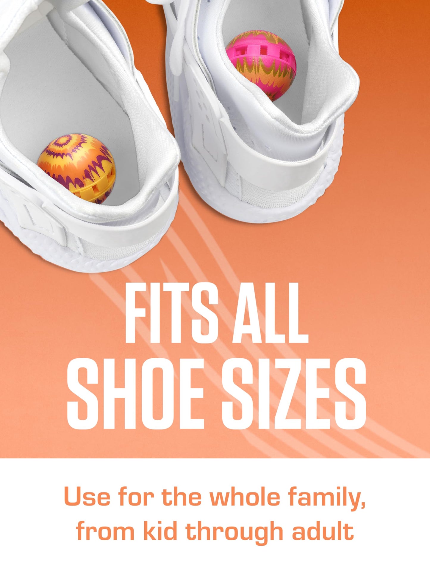 Sneaker Balls Odor-Fighting Shoe Fresheners, Eliminates Unpleasant Smells, Perfect For Sneakers, Gym Bags, Gear Bags, Drawers, Lockers, And More!, Football, 2 Pack