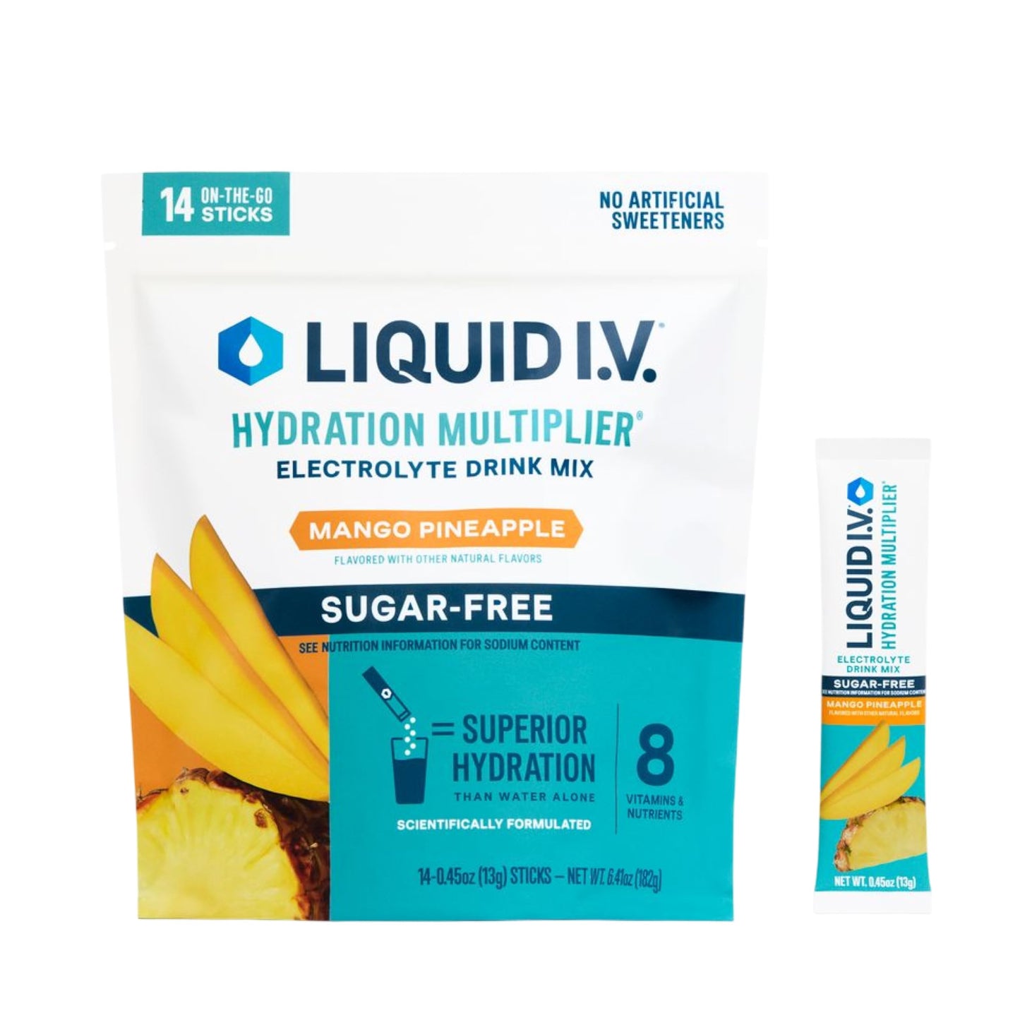 Liquid I.V.® Hydration Multiplier® Sugar-Free - Ring Pop Cherry | Electrolyte Powder Drink Mix | 1 Pack (14 Servings)