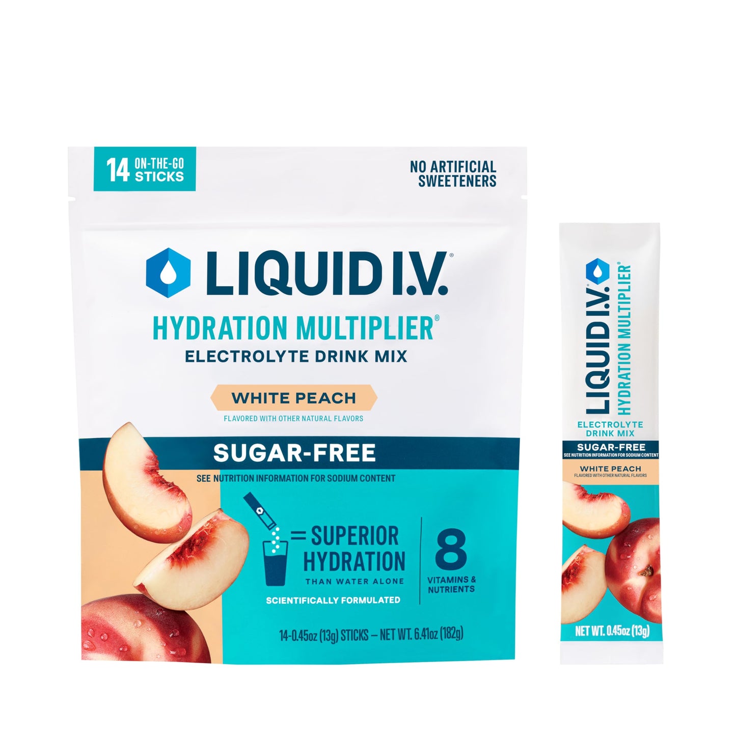 Liquid I.V.® Hydration Multiplier® Sugar-Free - Ring Pop Cherry | Electrolyte Powder Drink Mix | 1 Pack (14 Servings)