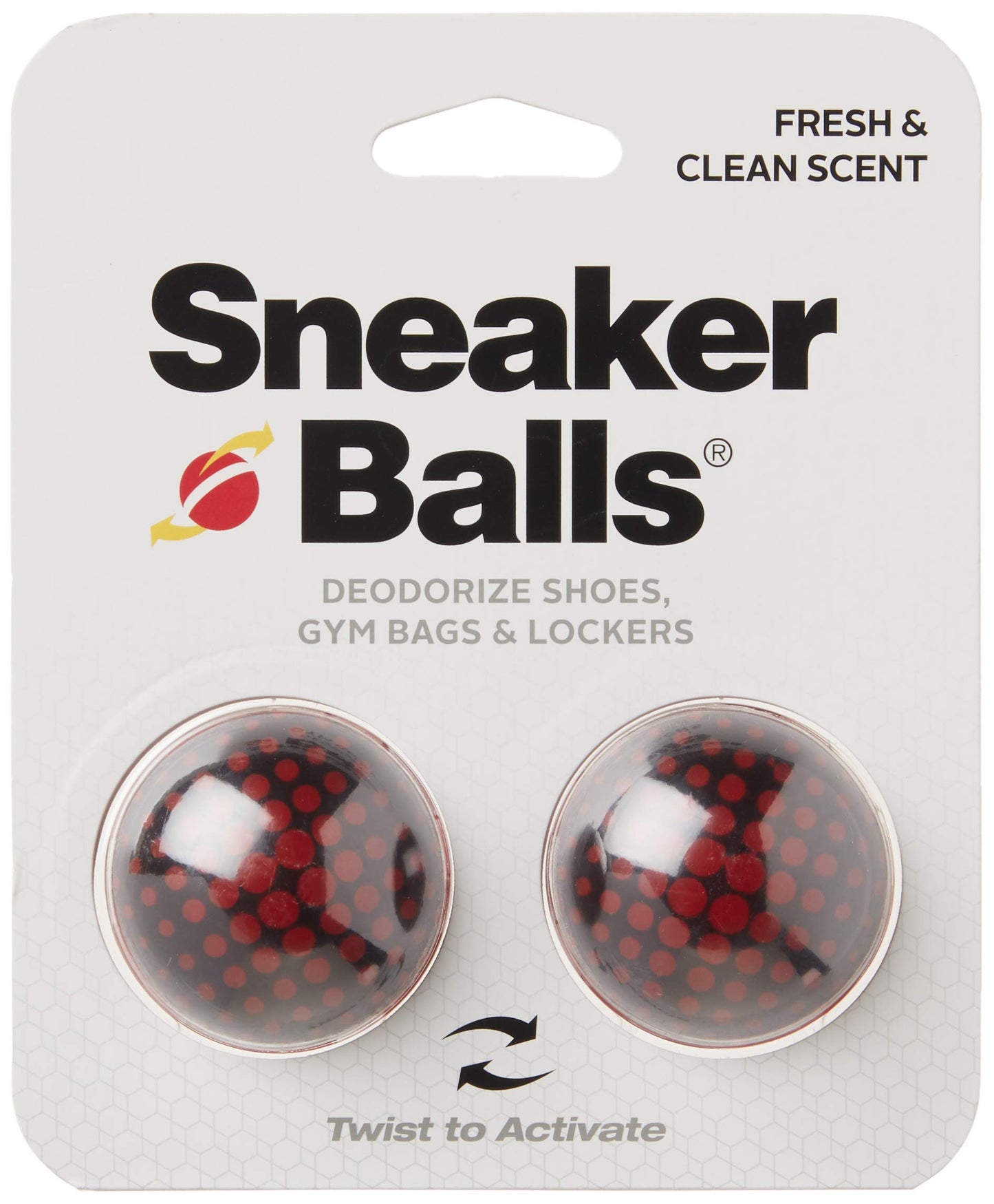 Sneaker Balls Odor-Fighting Shoe Fresheners, Eliminates Unpleasant Smells, Perfect For Sneakers, Gym Bags, Gear Bags, Drawers, Lockers, And More!, Football, 2 Pack