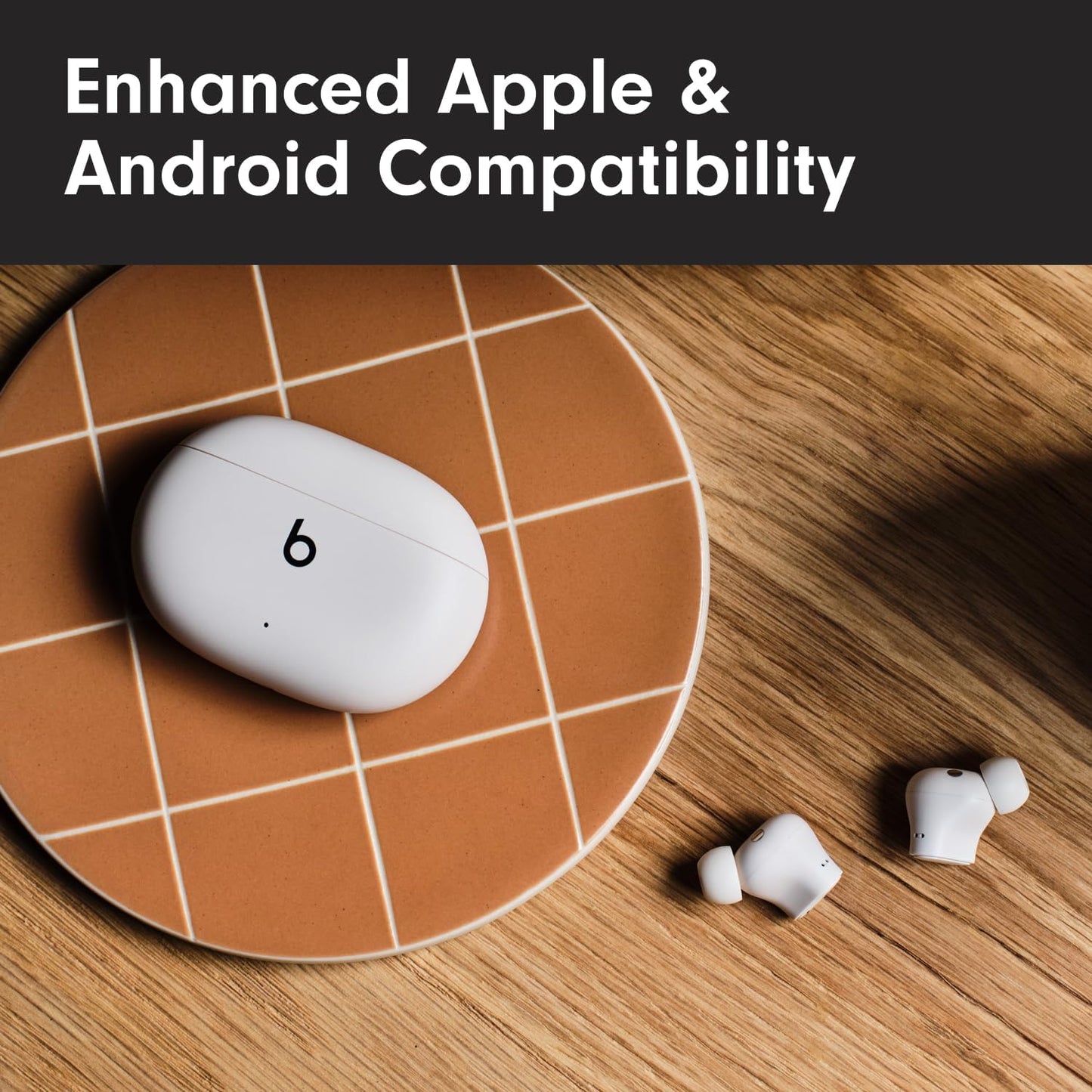 Beats Studio Buds + | True Wireless Noise Cancelling Earbuds, Enhanced Apple & Android Compatibility, Built-in Microphone, Sweat Resistant Bluetooth Headphones, Spatial Audio - Transparent