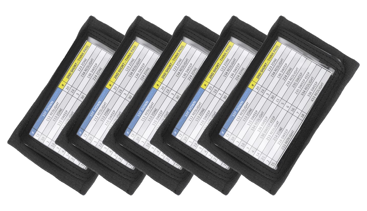 Sports Unlimited Adult Triple Wrist Coach, Football Wristbands for Plays, Baseball Wristbands, QB Arm Bands
