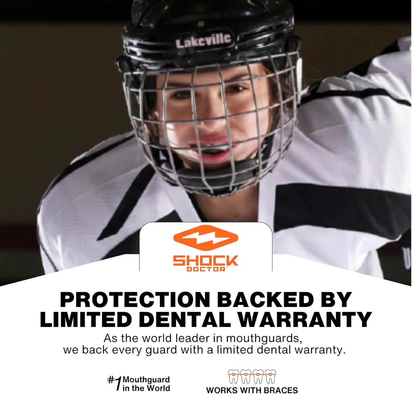 Shock Doctor Mouth Guard, Custom Fit Football Mouth Guard, Moldable Mouth Guard Boxing, Lacrosse, Hockey, MMA, Football & More, Mouthpiece, Mouthguard Sports, Adult & Youth