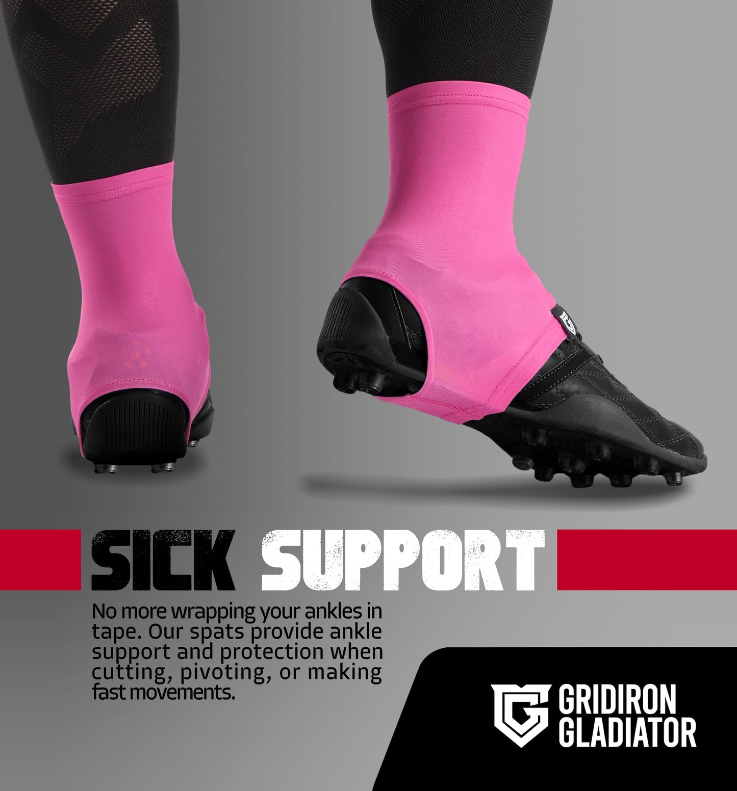 Gridiron Gladiator Football Spats - Spat Cleat Covers for Youth or Adult - Cover Cleats for Baseball Soccer Football - Shoe Sleeves - Sports Gear - Green - Medium
