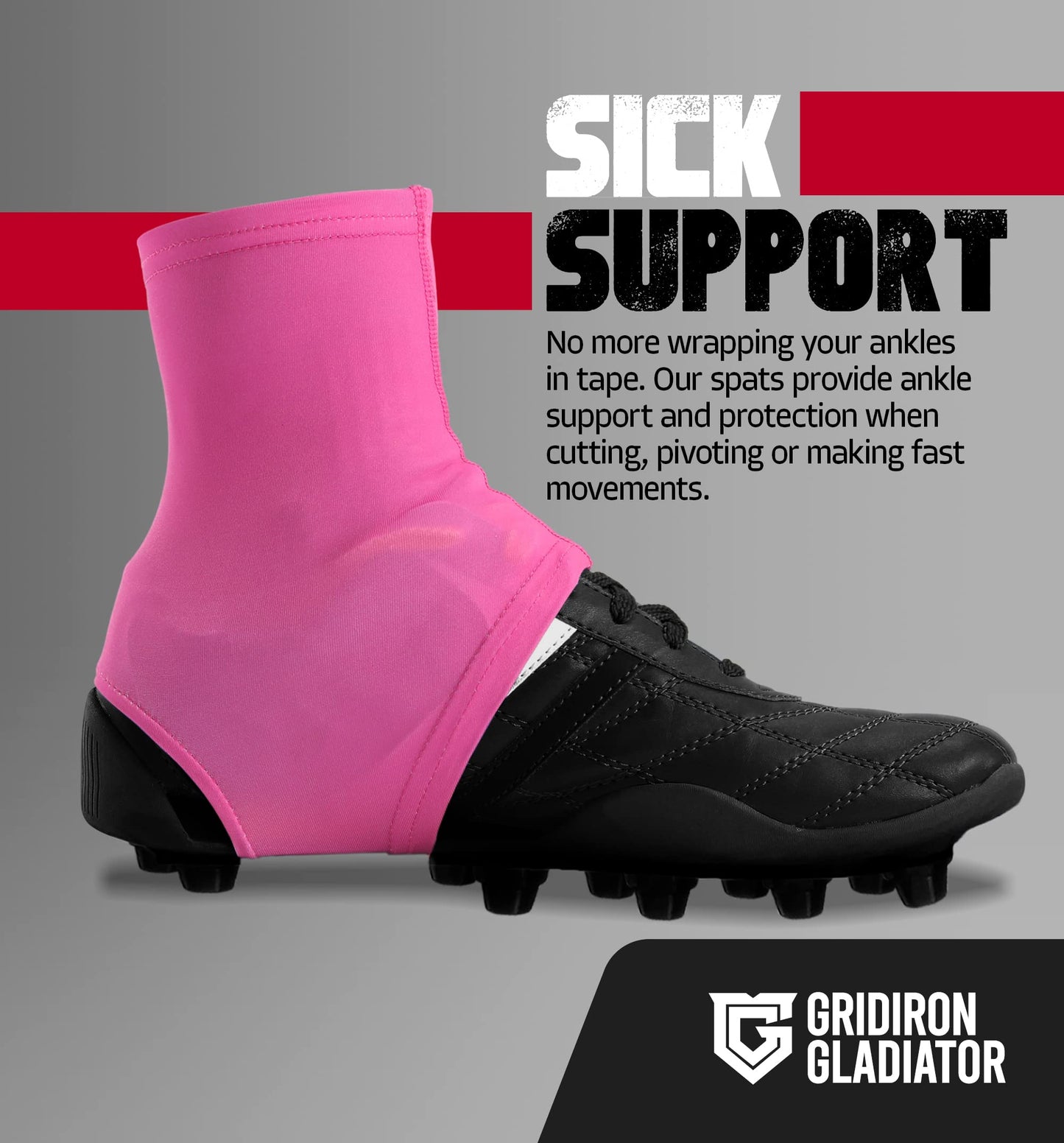 Gridiron Gladiator Football Spats - Spat Cleat Covers for Youth or Adult - Cover Cleats for Baseball Soccer Football - Shoe Sleeves - Sports Gear - Green - Medium