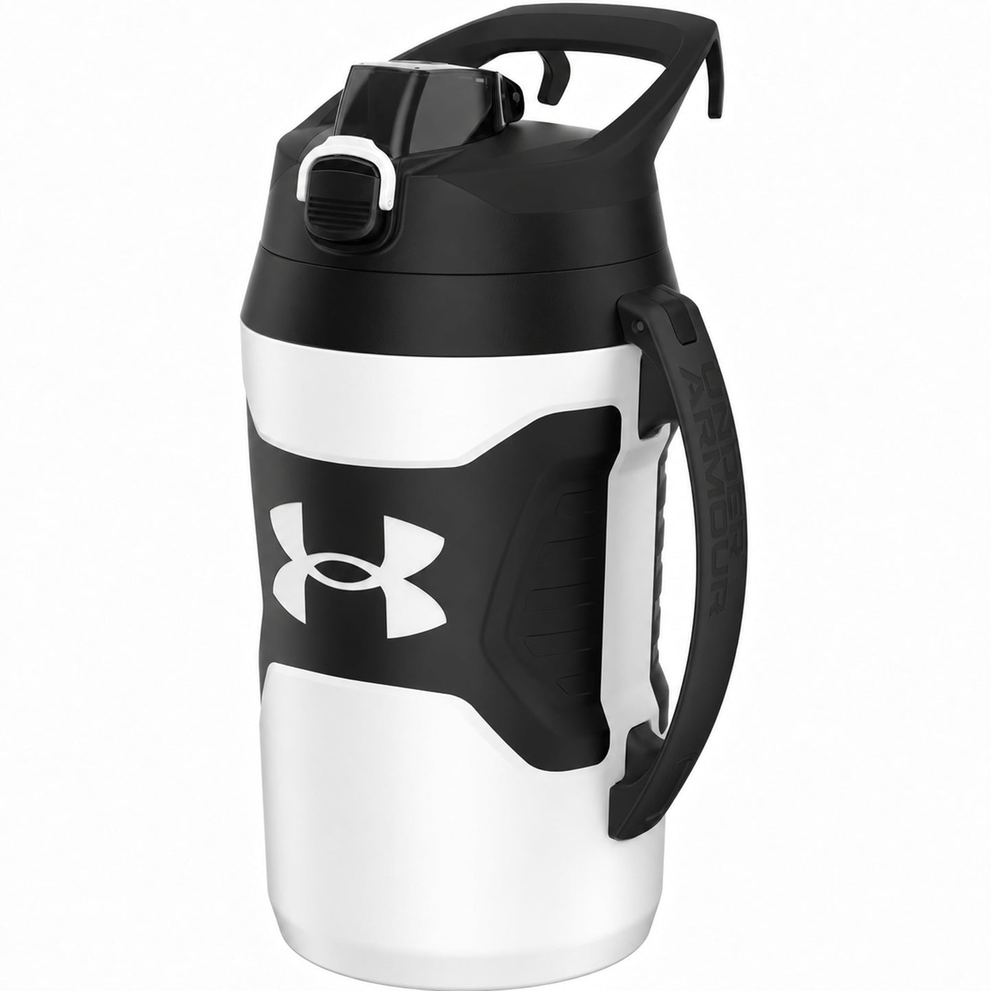 Under Armour Insulated Water Bottle with Handle & Fence Hook, Half Gallon Sports Water Jug, Leak-Resistant & BPA-Free for Baseball, Football & Gym - Black/Black, 64oz