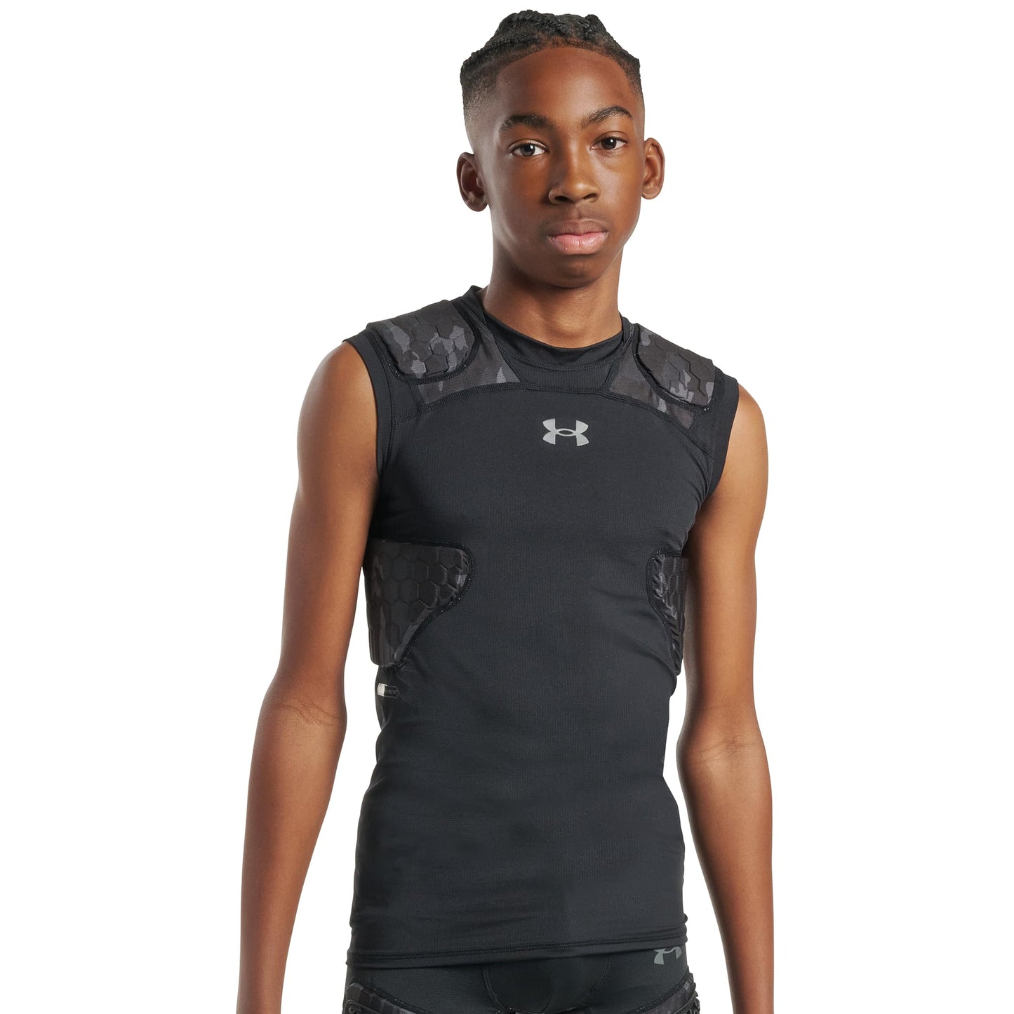 Under Armour Gameday Pro 5-Pad Youth Football Compression Shirt Protective Top