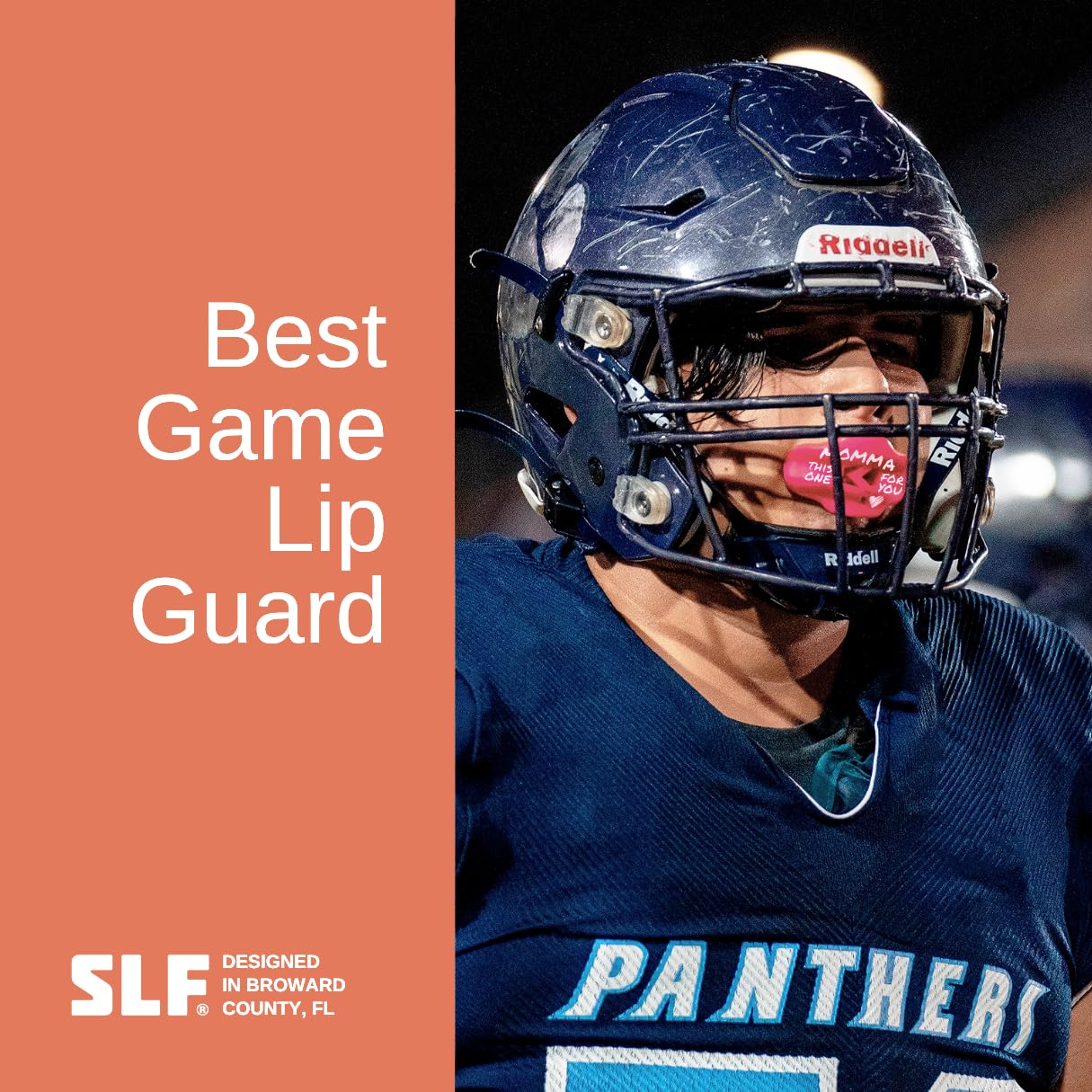 SLEEFS Football Mouth Guard - Youth Mouthguard with Strap - Lip/Teeth Protector Mouthpiece - No Boil - for Youth/Adults, Maximum Air Flow, for All Sports - Cross