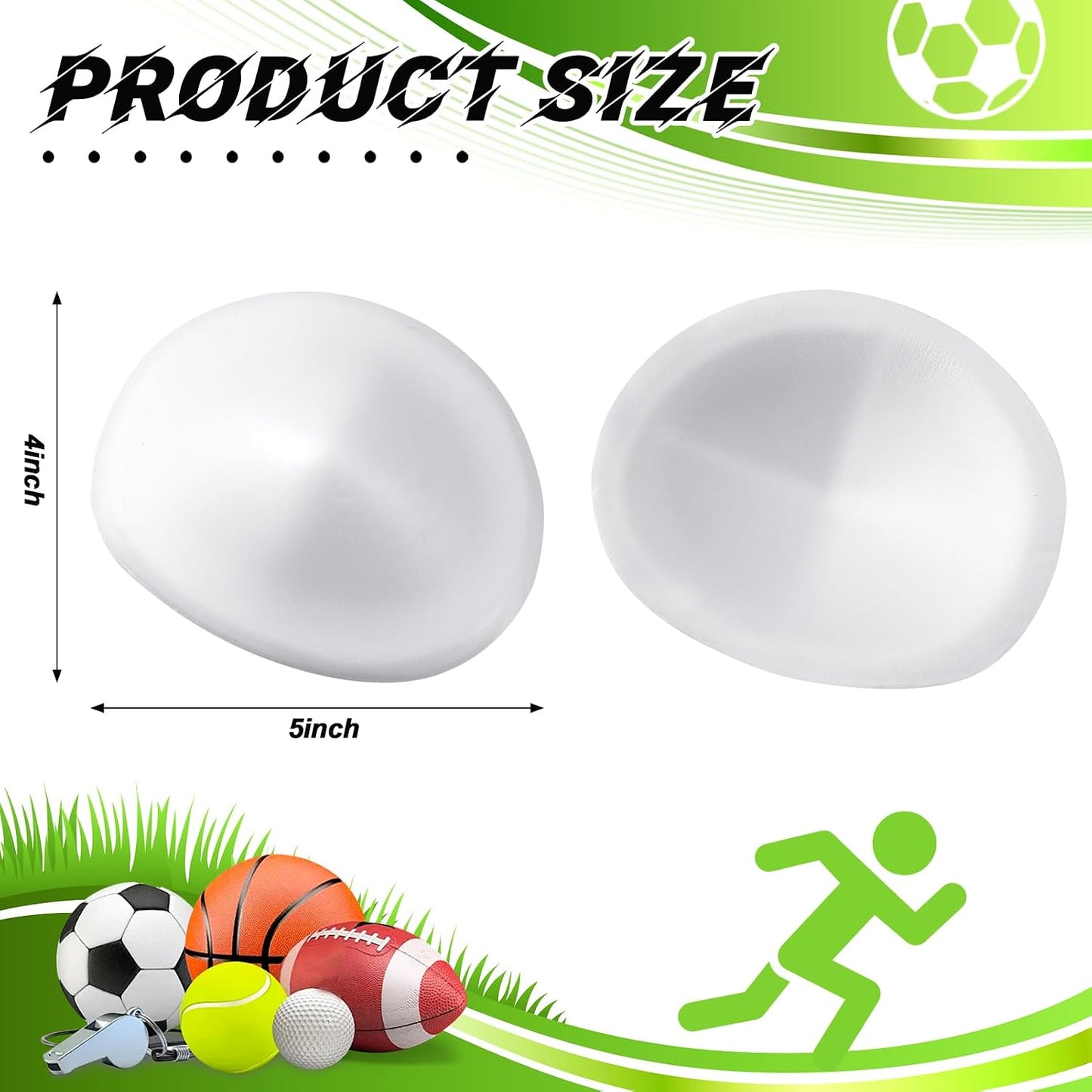 Meooeck 4 Pair Low Rise Knee Pads White Inserts Light Knee Pad Saver for Youth Men Women Kids Adult Football Basketball Volleyball