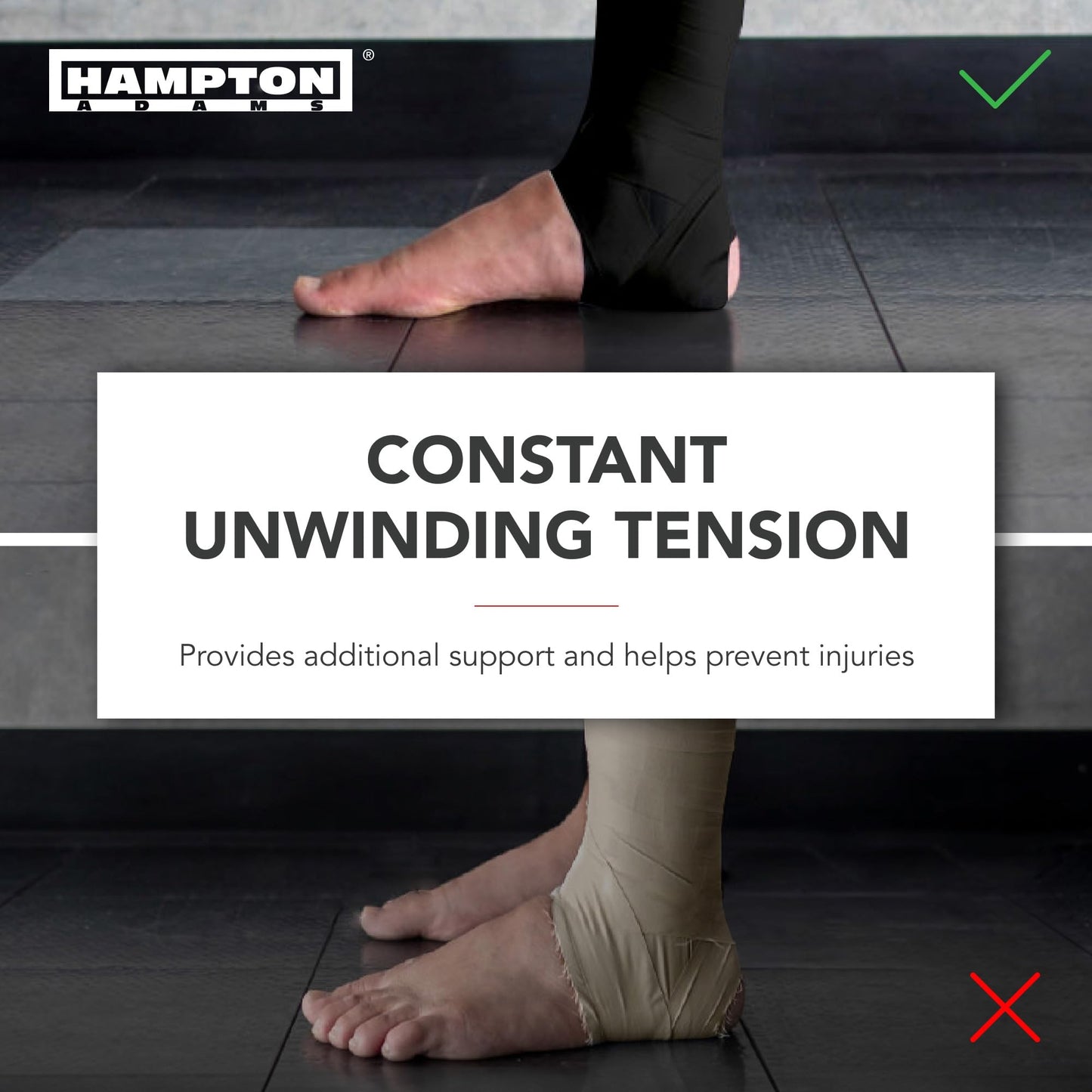 Hampton Adams | As Seen on Shark Tank | Original Athletic Sports Tape (3-Pack) | 45ft Rolls | Very Strong Easy Tear NO Sticky Residue | Best Tape for Athlete & Trainers | Fingers Ankles