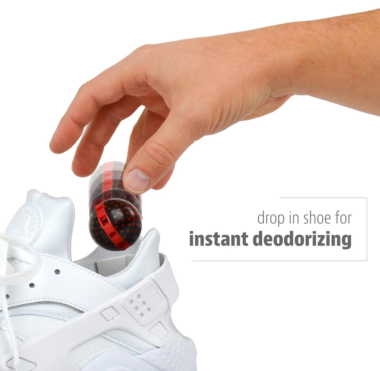 Sneaker Balls Odor-Fighting Shoe Fresheners, Eliminates Unpleasant Smells, Perfect For Sneakers, Gym Bags, Gear Bags, Drawers, Lockers, And More!, Football, 2 Pack