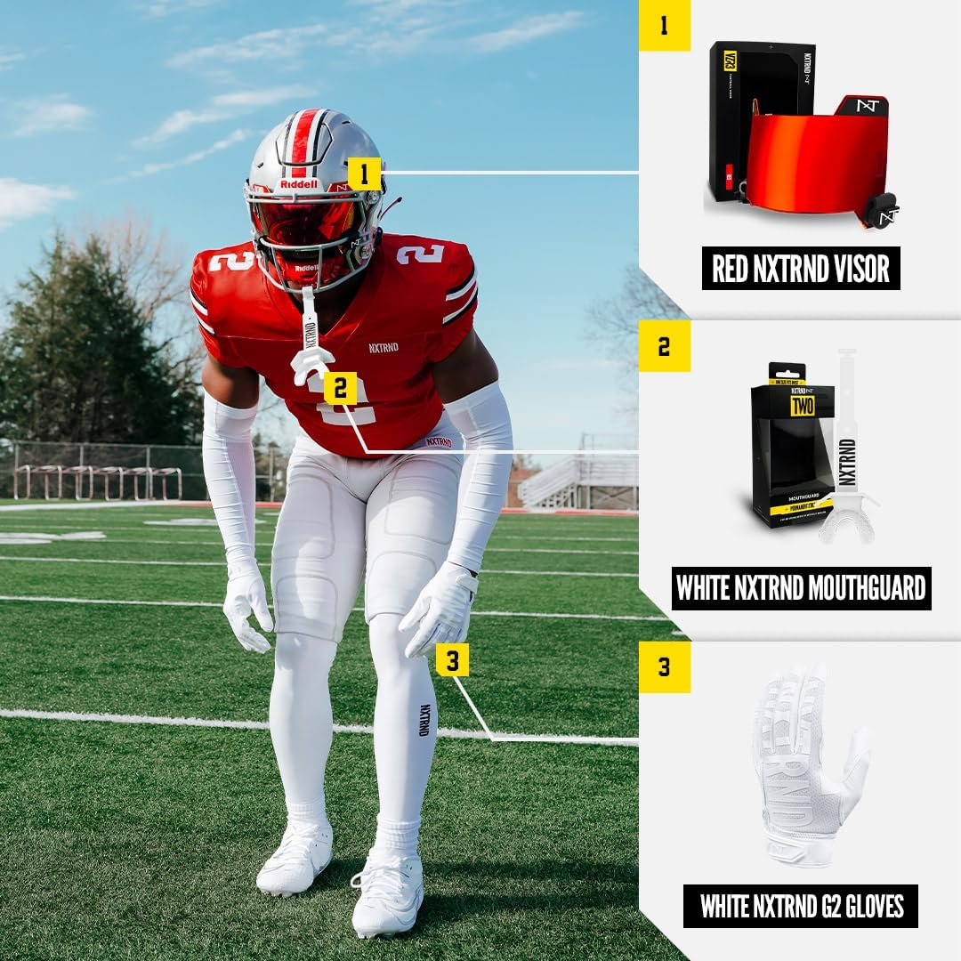 Nxtrnd VZR3 Football Visor, Curved Lens Technology, Fits Adult & Youth Football Helmets