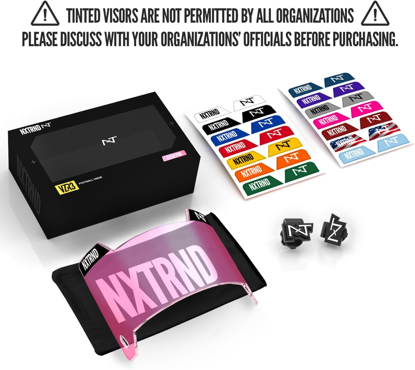 Nxtrnd VZR3 Football Visor, Curved Lens Technology, Fits Adult & Youth Football Helmets