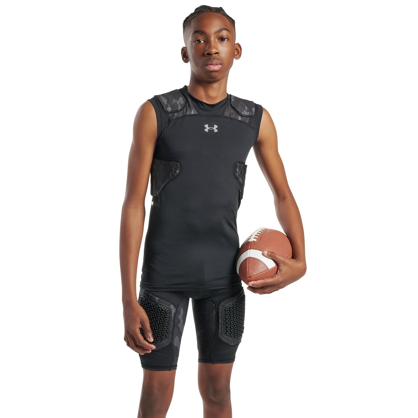 Under Armour Gameday Pro 5-Pad Youth Football Compression Shirt Protective Top