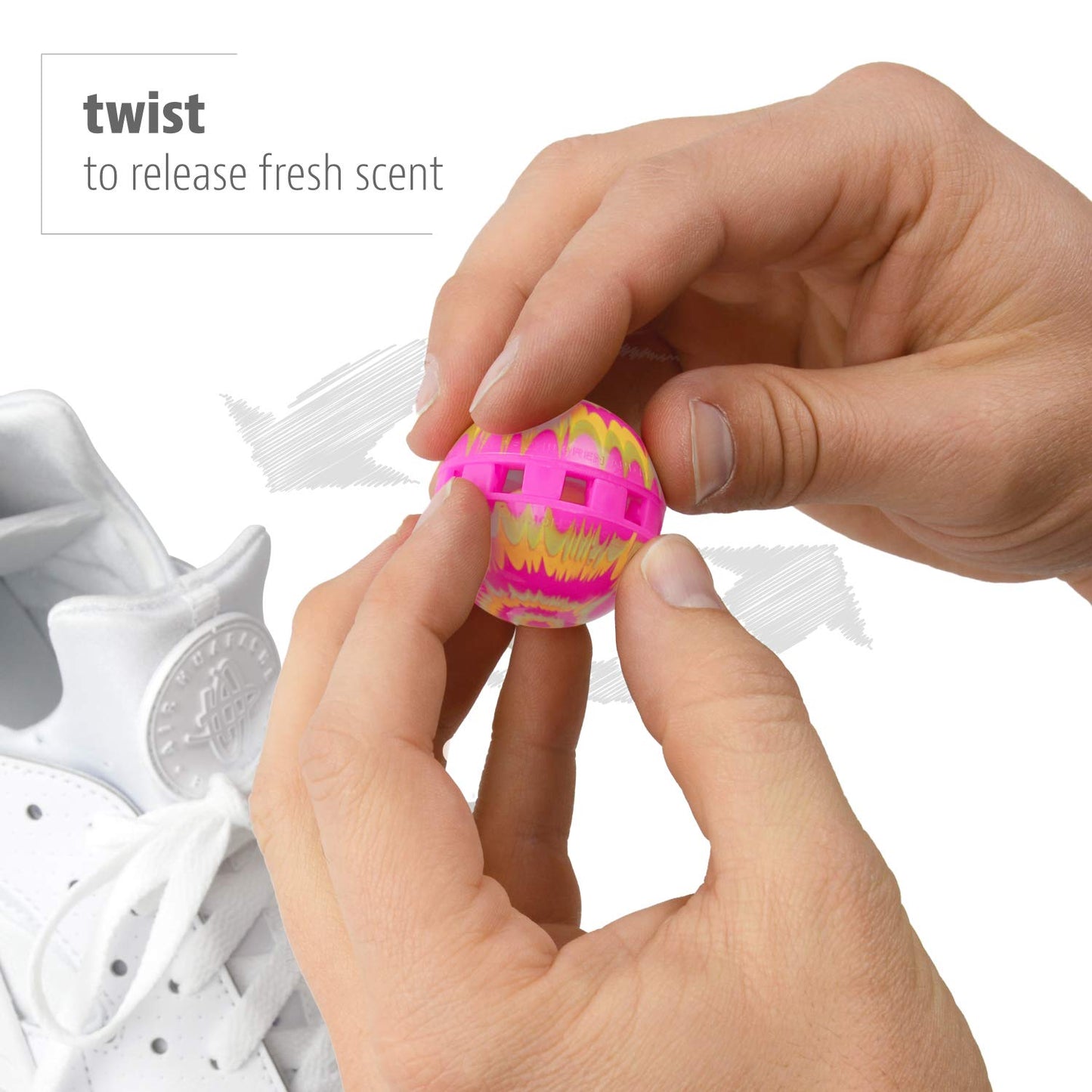 Sneaker Balls Odor-Fighting Shoe Fresheners, Eliminates Unpleasant Smells, Perfect For Sneakers, Gym Bags, Gear Bags, Drawers, Lockers, And More!, Football, 2 Pack